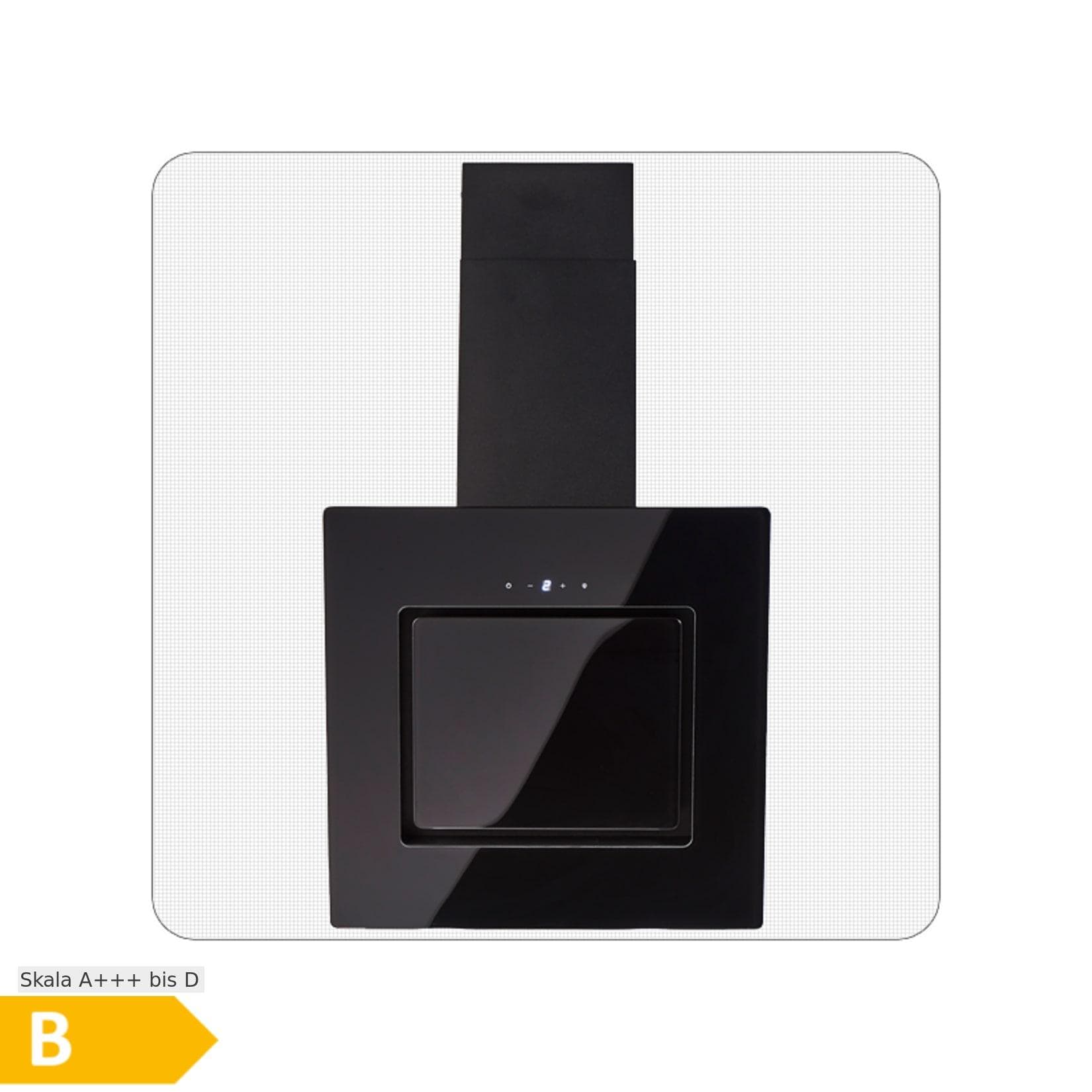 PKM Kopffreihaube S26-50 BBTY 50cm LED Dunstabzugshaube Schwarz Glas