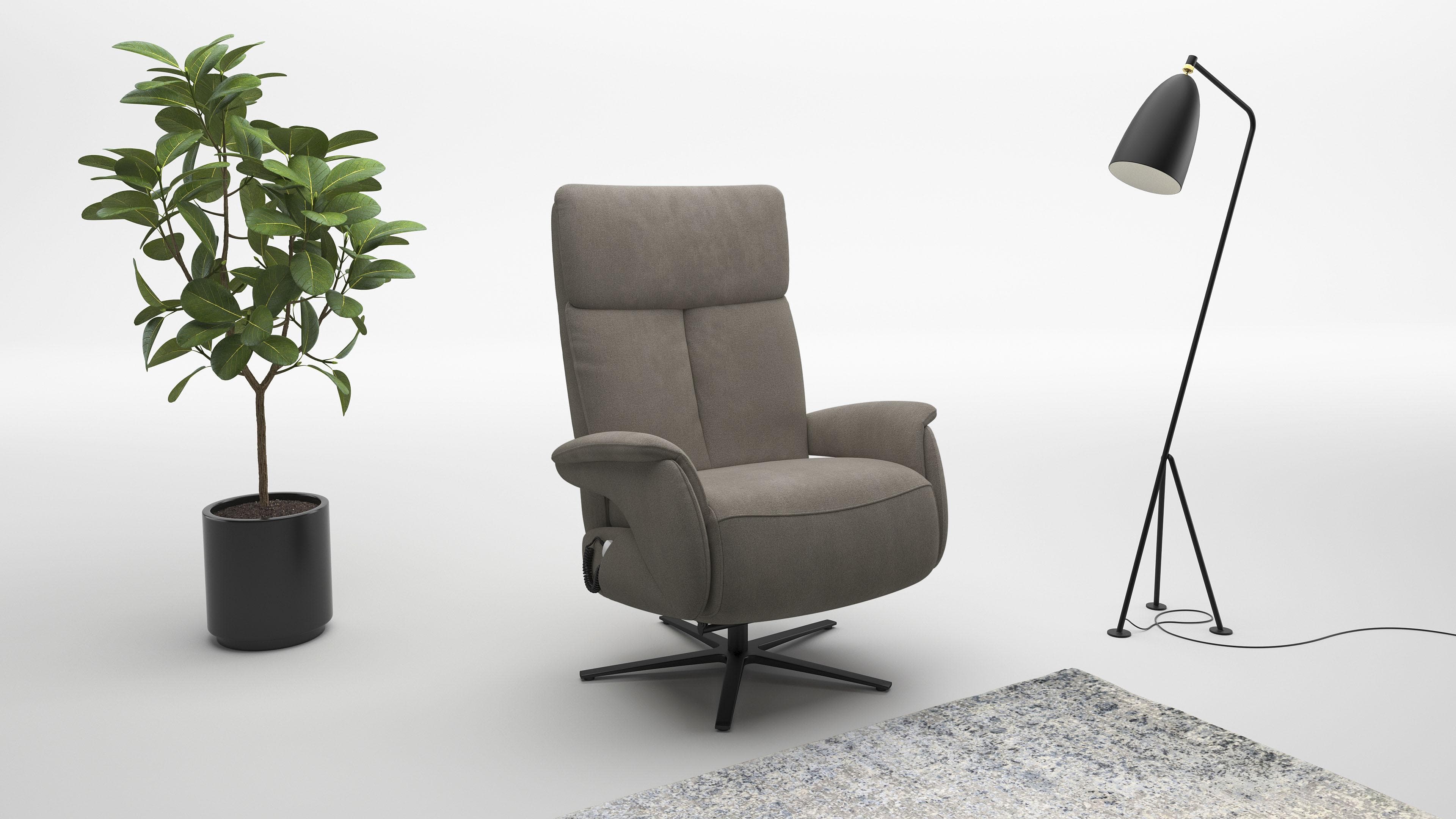 TV-Sessel SIT & MORE Triple Seven Xtra large Braun Elektrisch Verstellbar