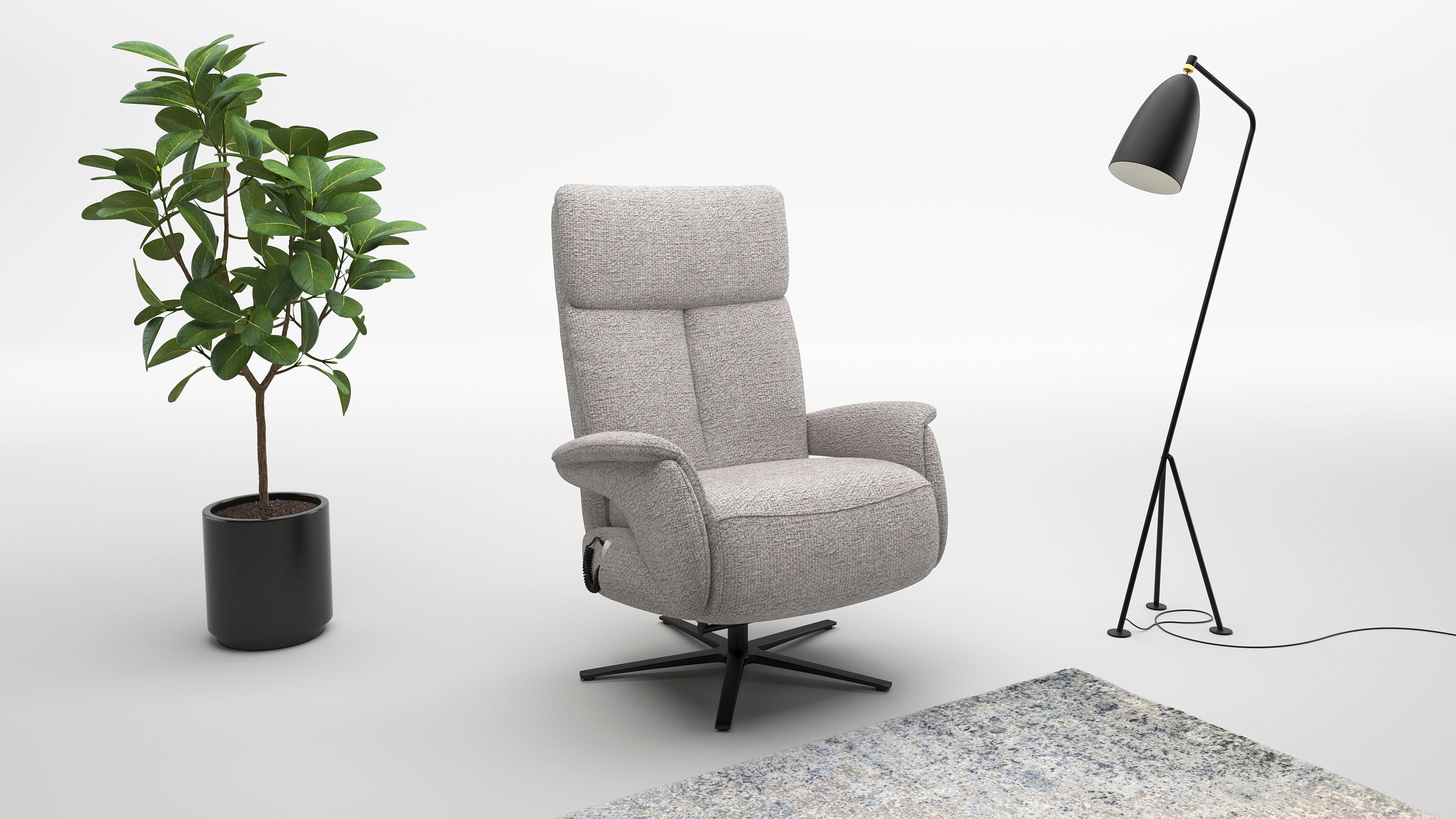 SIT & MORE TV-Sessel Triple Seven Xtra large Silber mit Aufstehhilfe