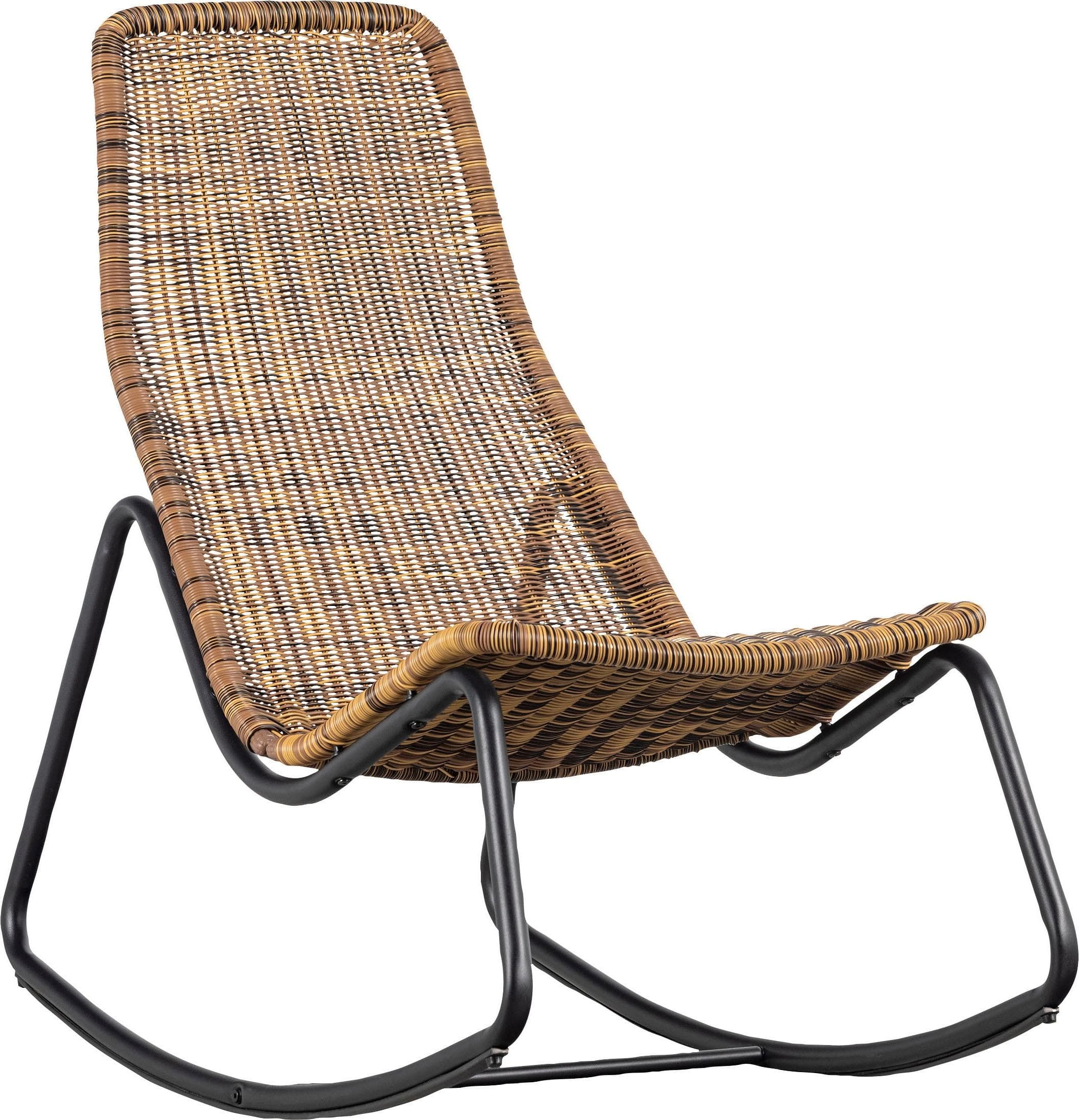 WOOOD Gartenstuhl TOMS Rattan Schwarz Beige