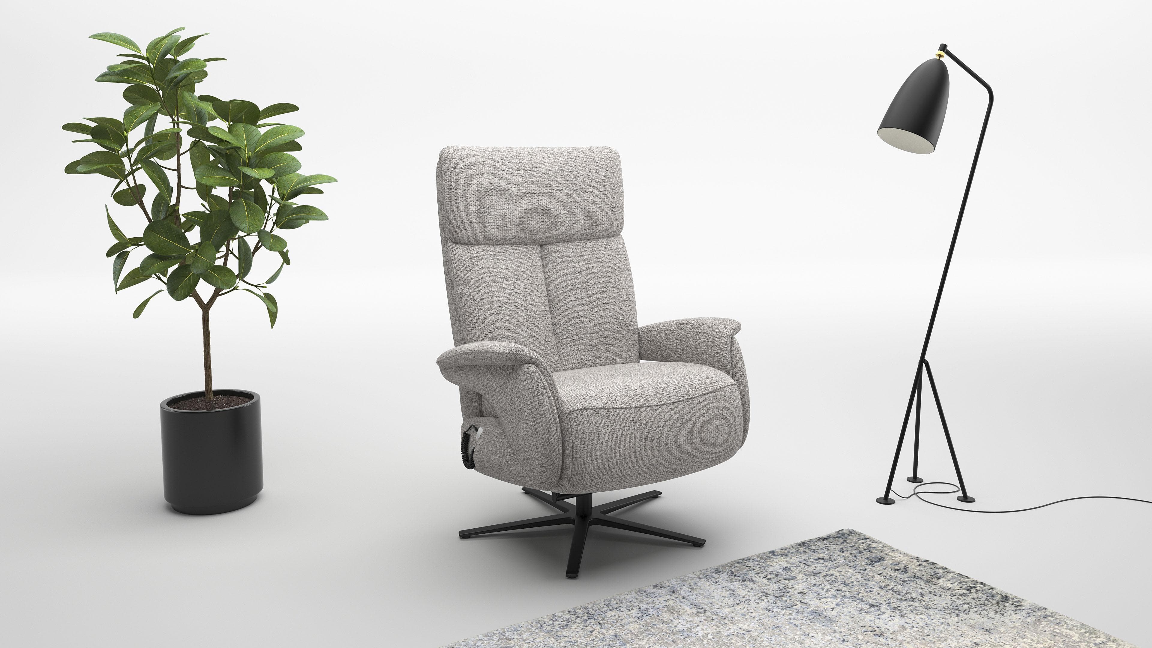 Moderner TV-Sessel in Silber