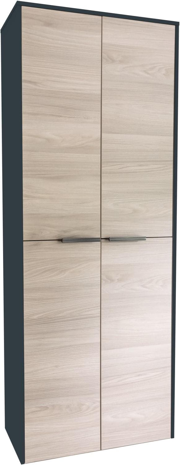 Hochschrank WELLTIME Novara Transparent Anthrazit Matt