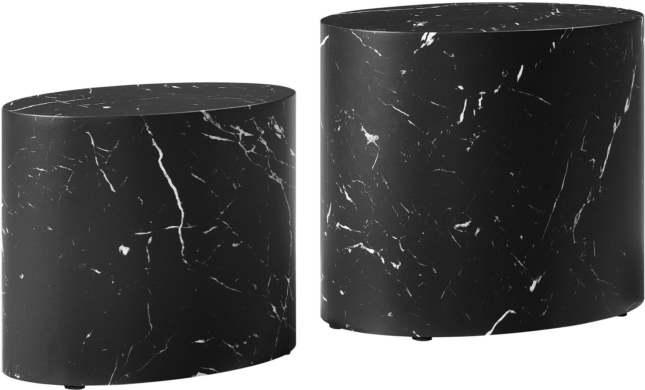 Marmoroptik Couchtisch Set (2 Stück)