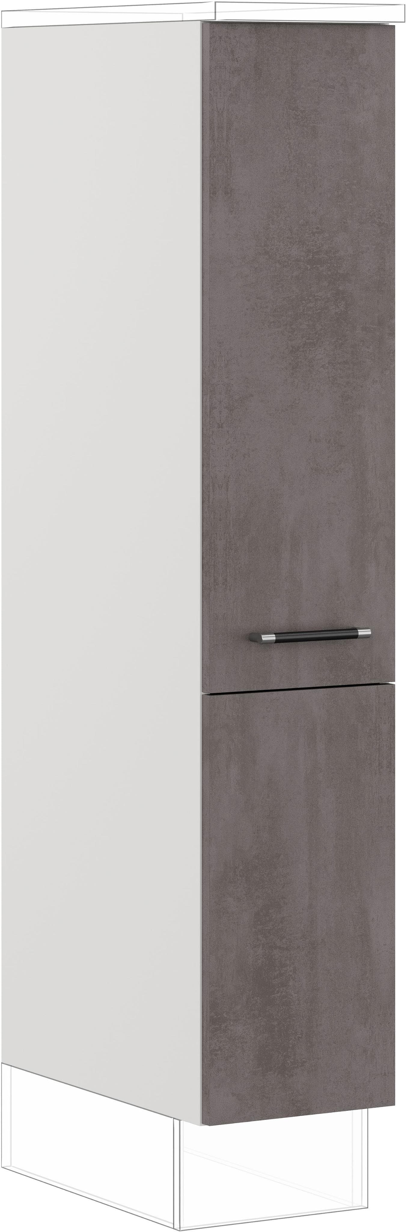 Apothekerschrank IMPULS KÜCHEN Prag Beton-Optik Schiefer Dunkelgrau