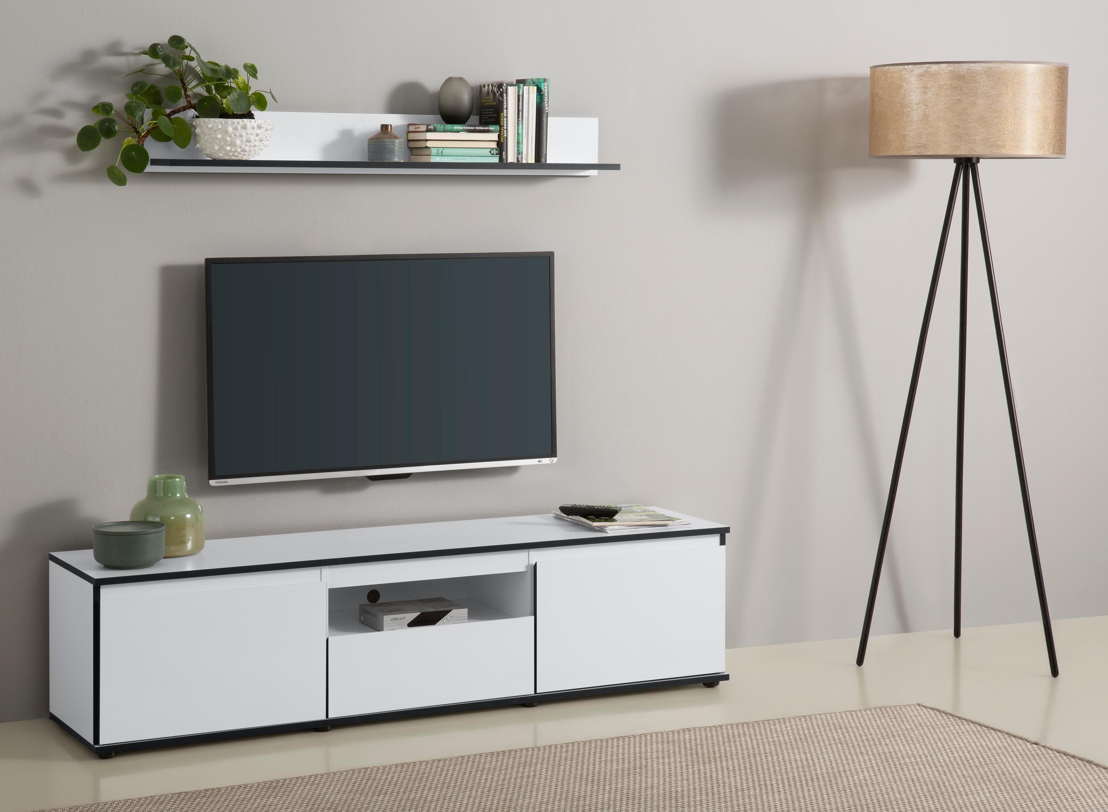 HELA TV-Board Ariana Schwarz-Weiß Modernes Sideboard