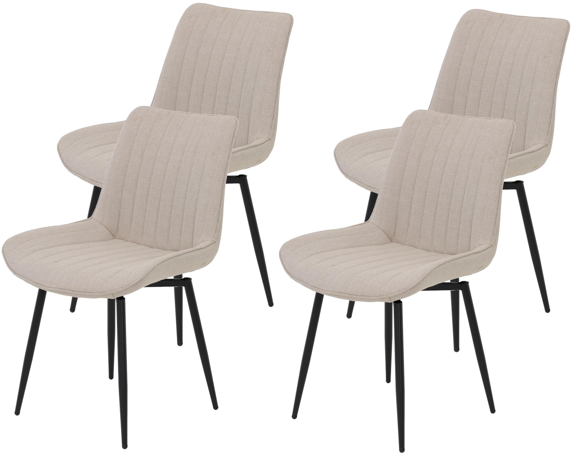 HELA Vierfußstuhl BERGEN Drehstuhl Beige Schwarz