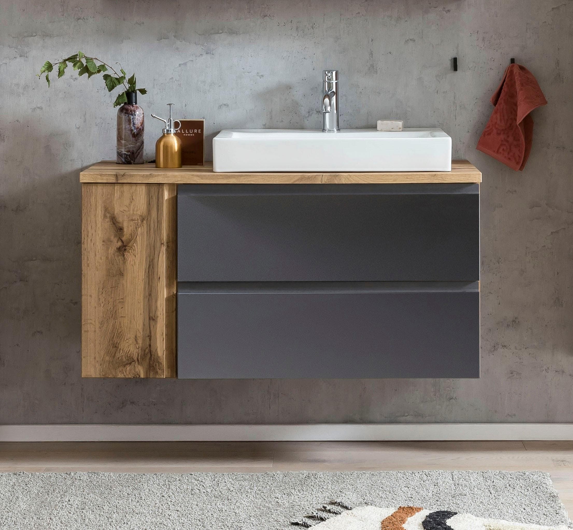 welltime Waschtisch Sölden Grau Modernes Design