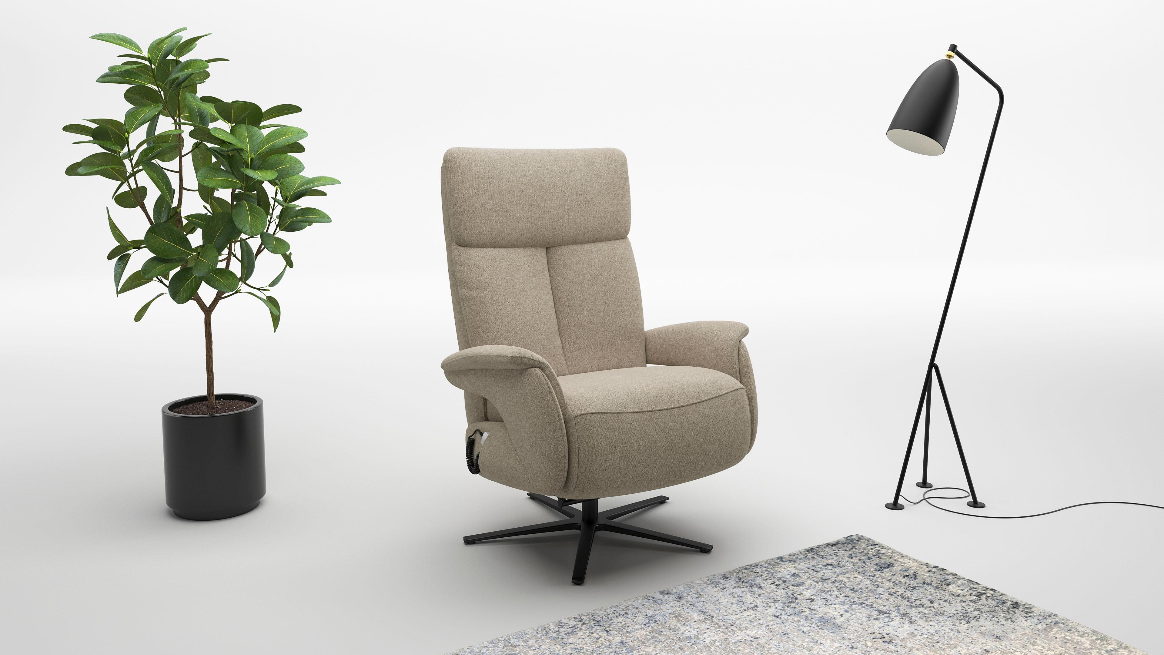 SIT & MORE TV-Sessel Triple Seven Xtra large Beige elektrisch verstellbar