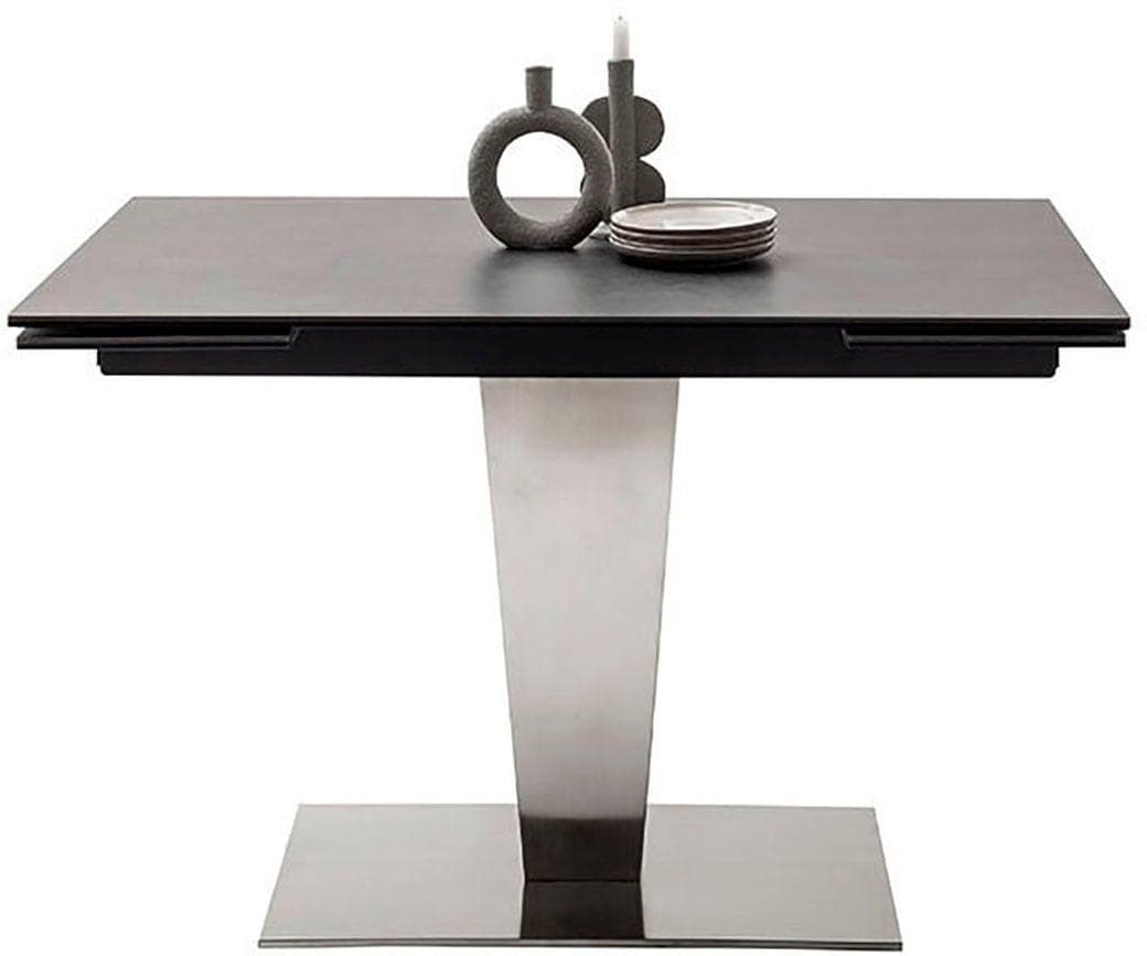 Ausziehtisch Pesaro Anthrazit/Edelstahl