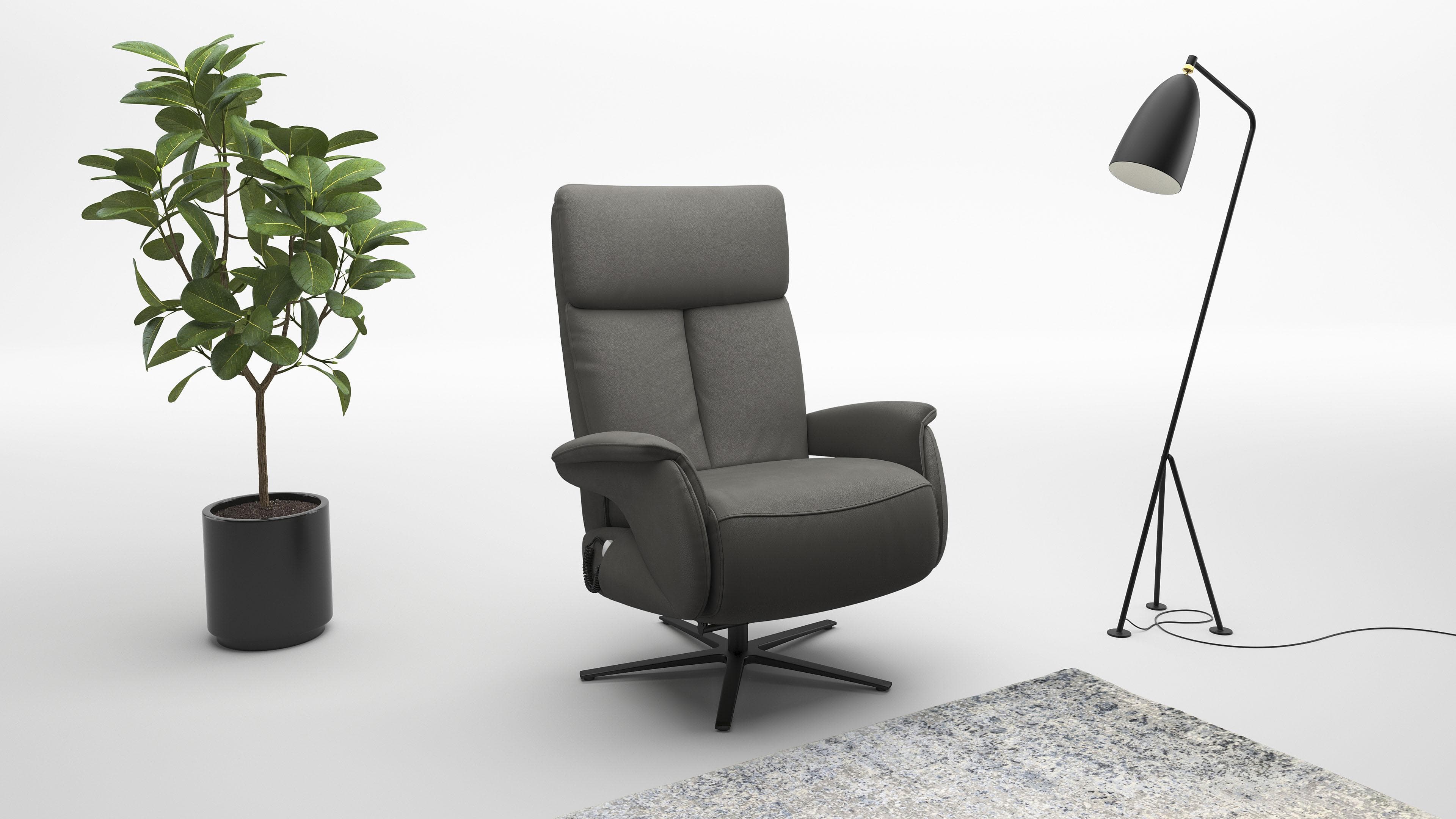 Sit & More TV-Sessel Triple Seven Xtra large mit Herz-Waage-Funktion, Leder, Braun