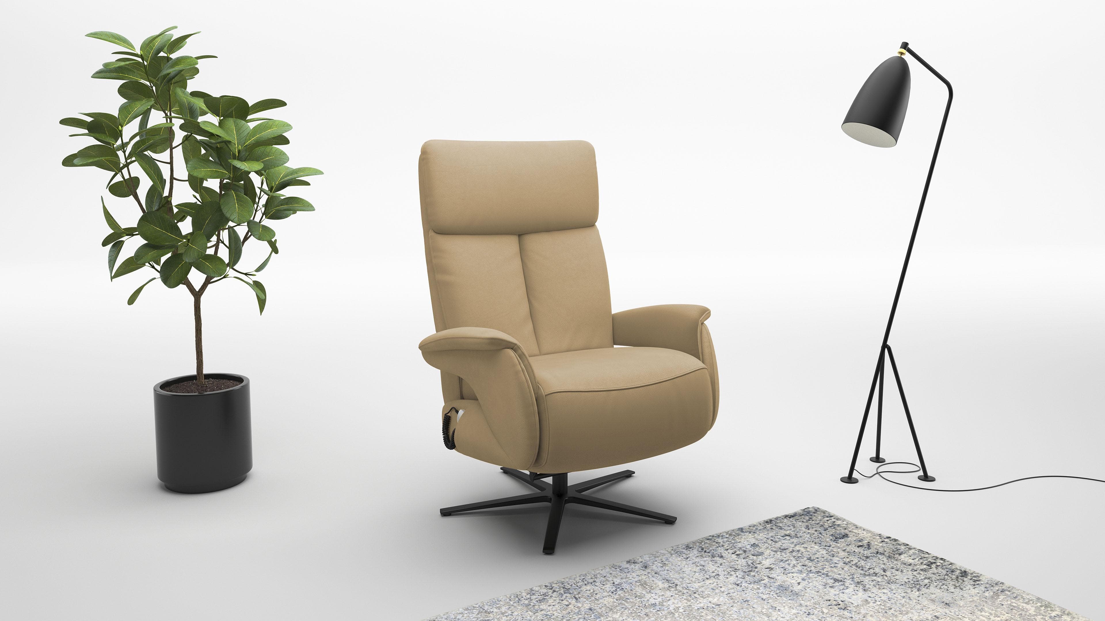 Moderner TV-Sessel in Braun mit Federkern
