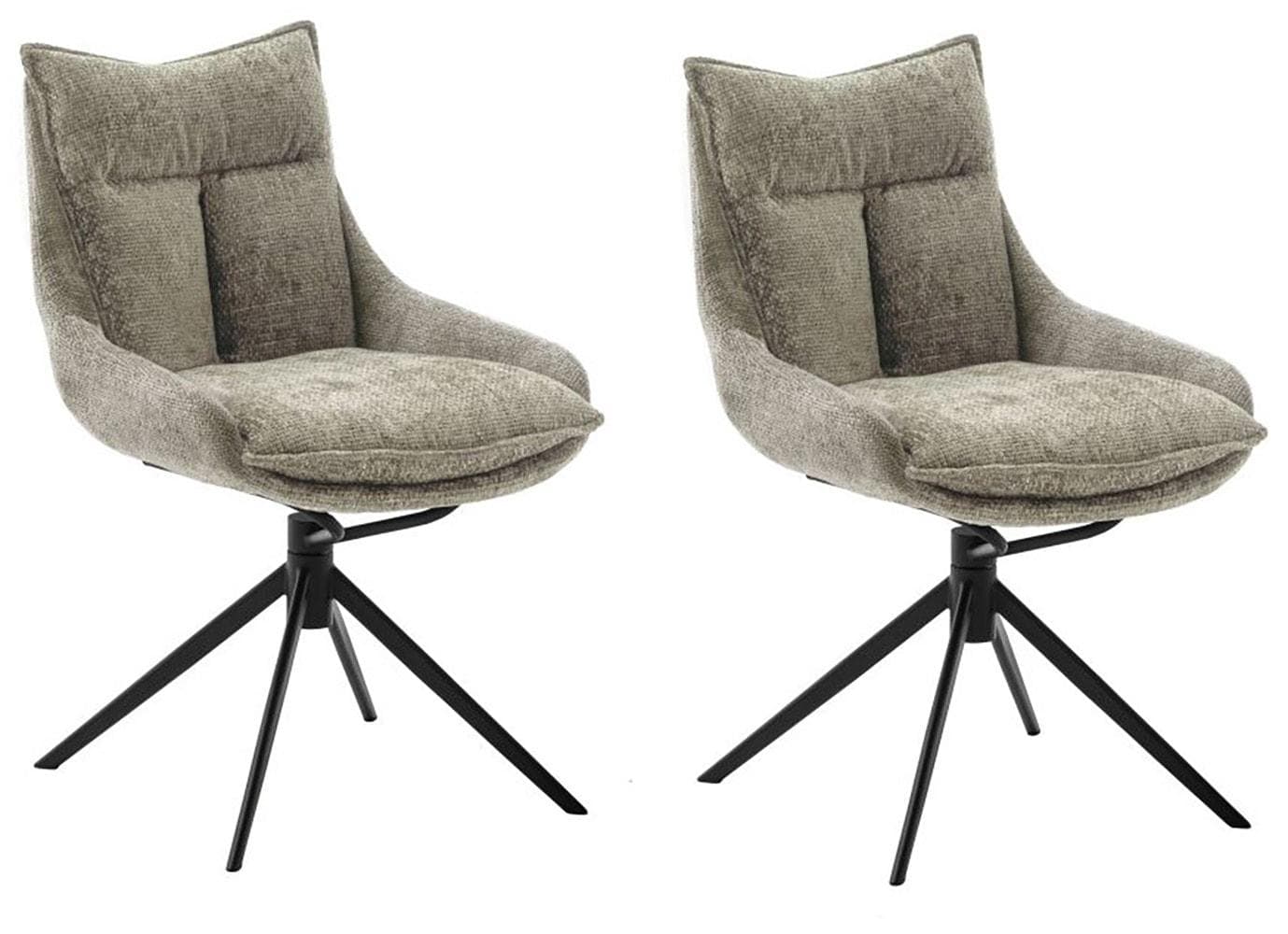 MCA furniture Küchenstuhl 2-er Set Cappuccino Polyester