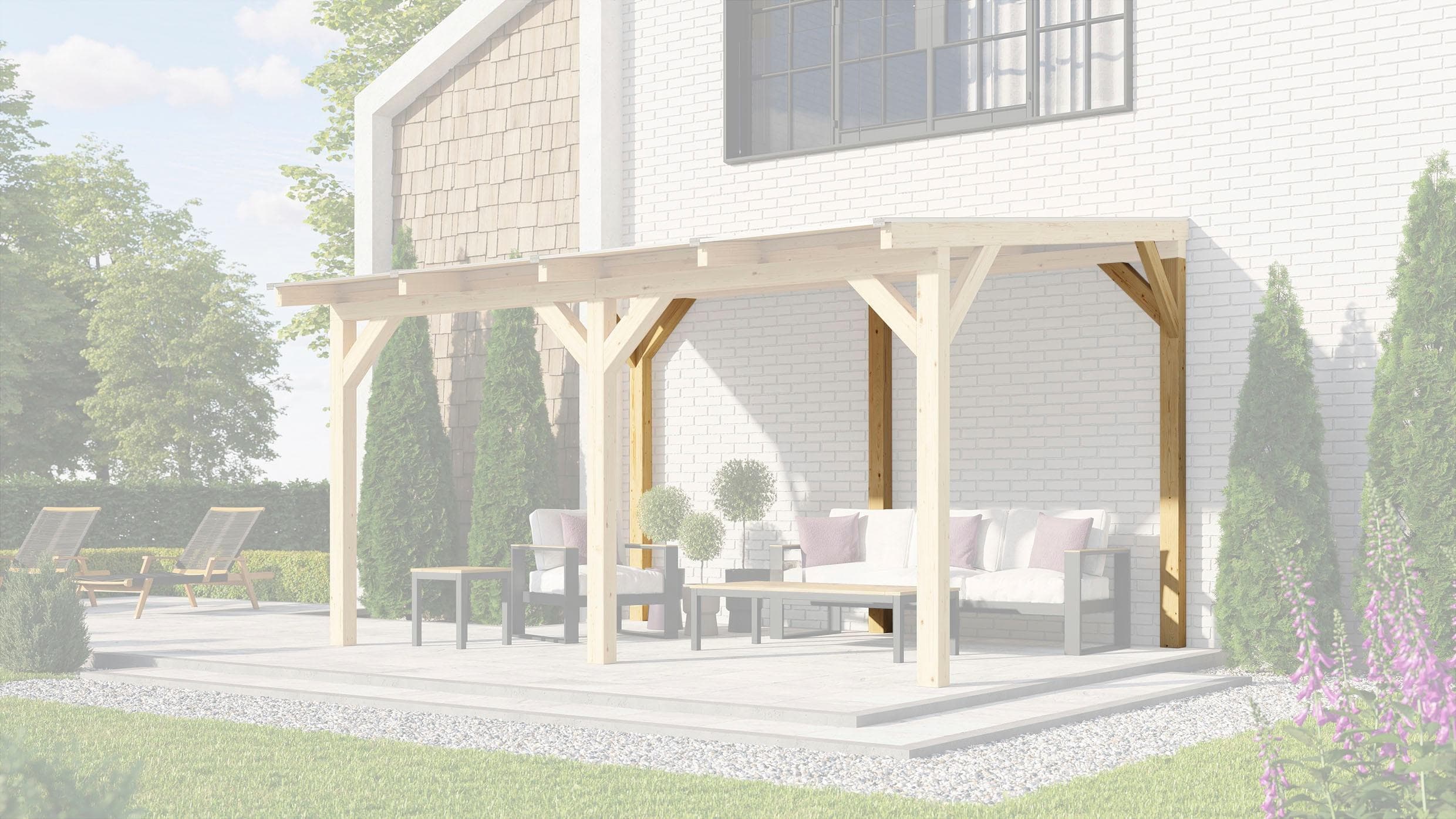 Terrassendach WEKA Terrassenüberdachung Fichtenholz freistehend