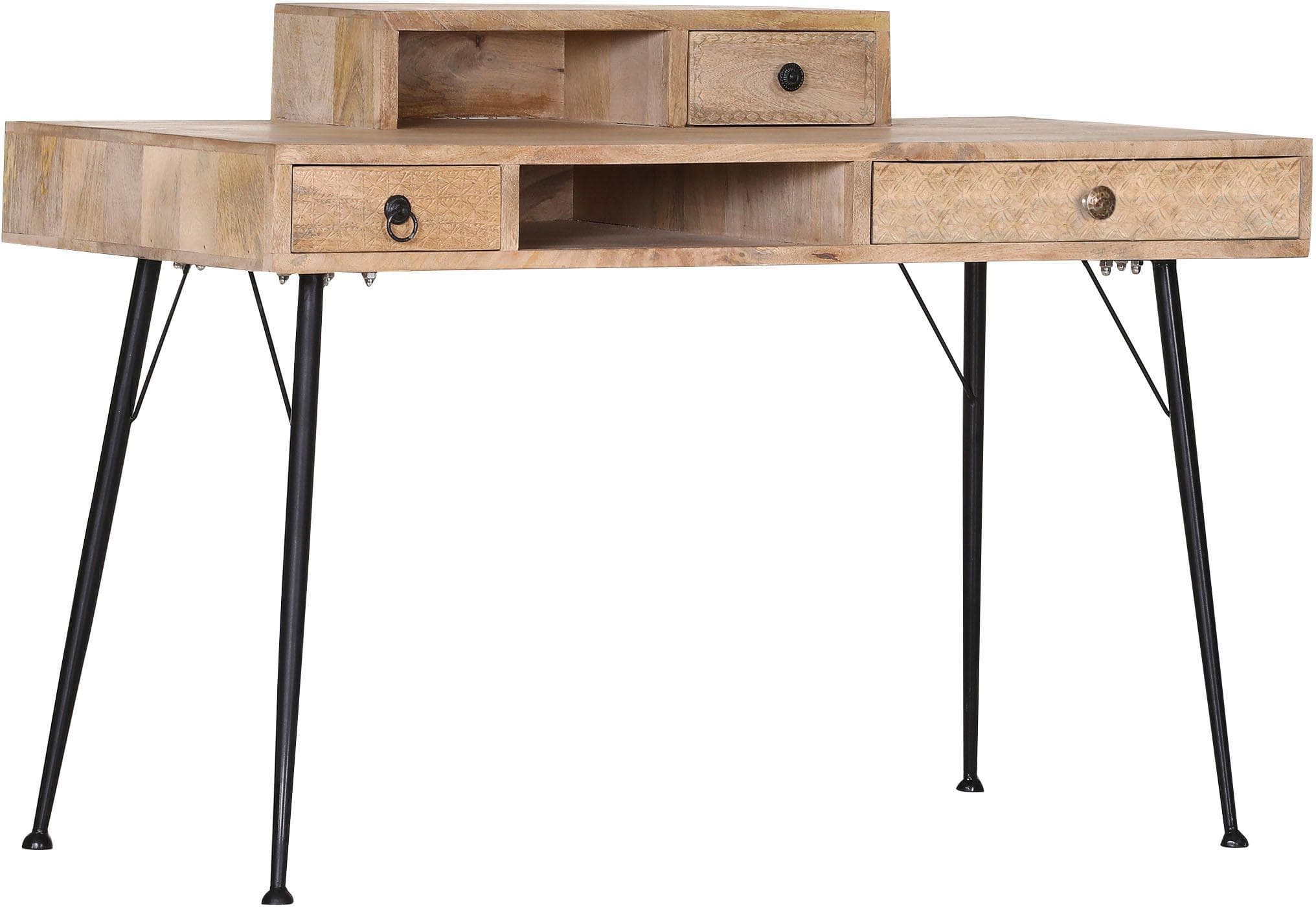 GUTMANN FACTORY Schreibtisch Joyce Massivholz Mango