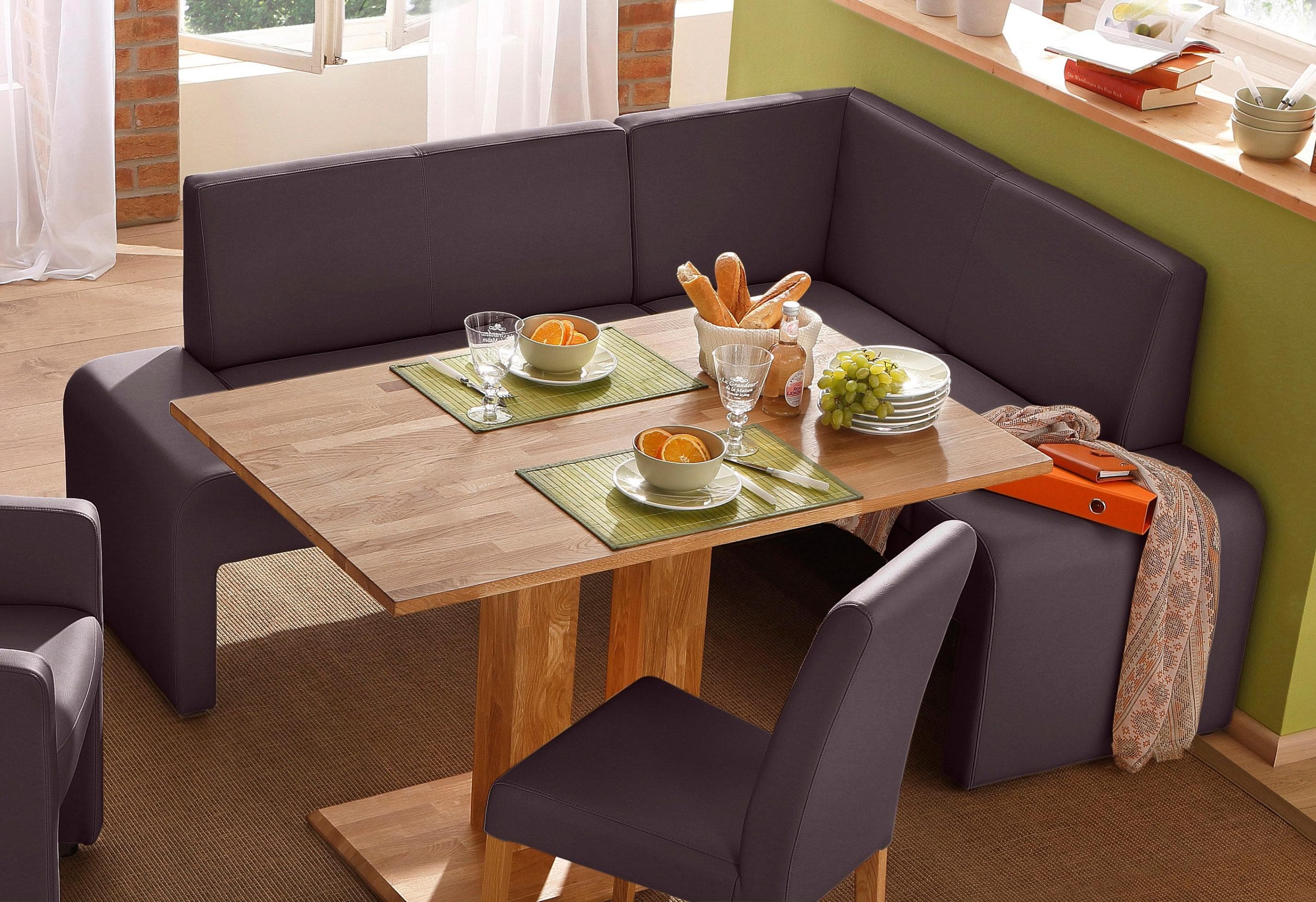 HOME AFFAIRE Eckbank Bologna Braun Kunstleder mit Stauraum