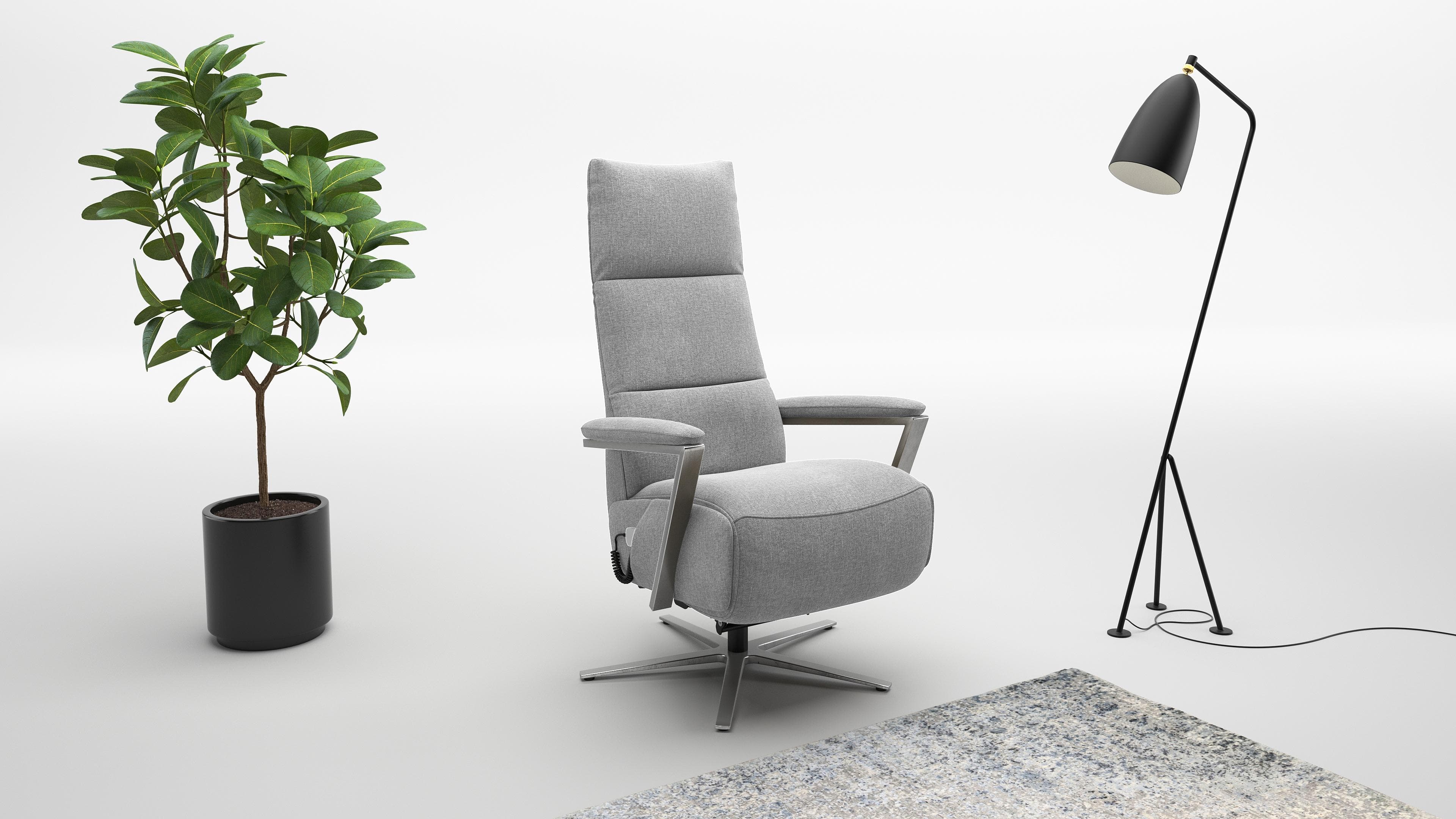 TV-Sessel Comfort Vario mit 360-Grad-Drehfunktion und verstellbarer Kopfstütze