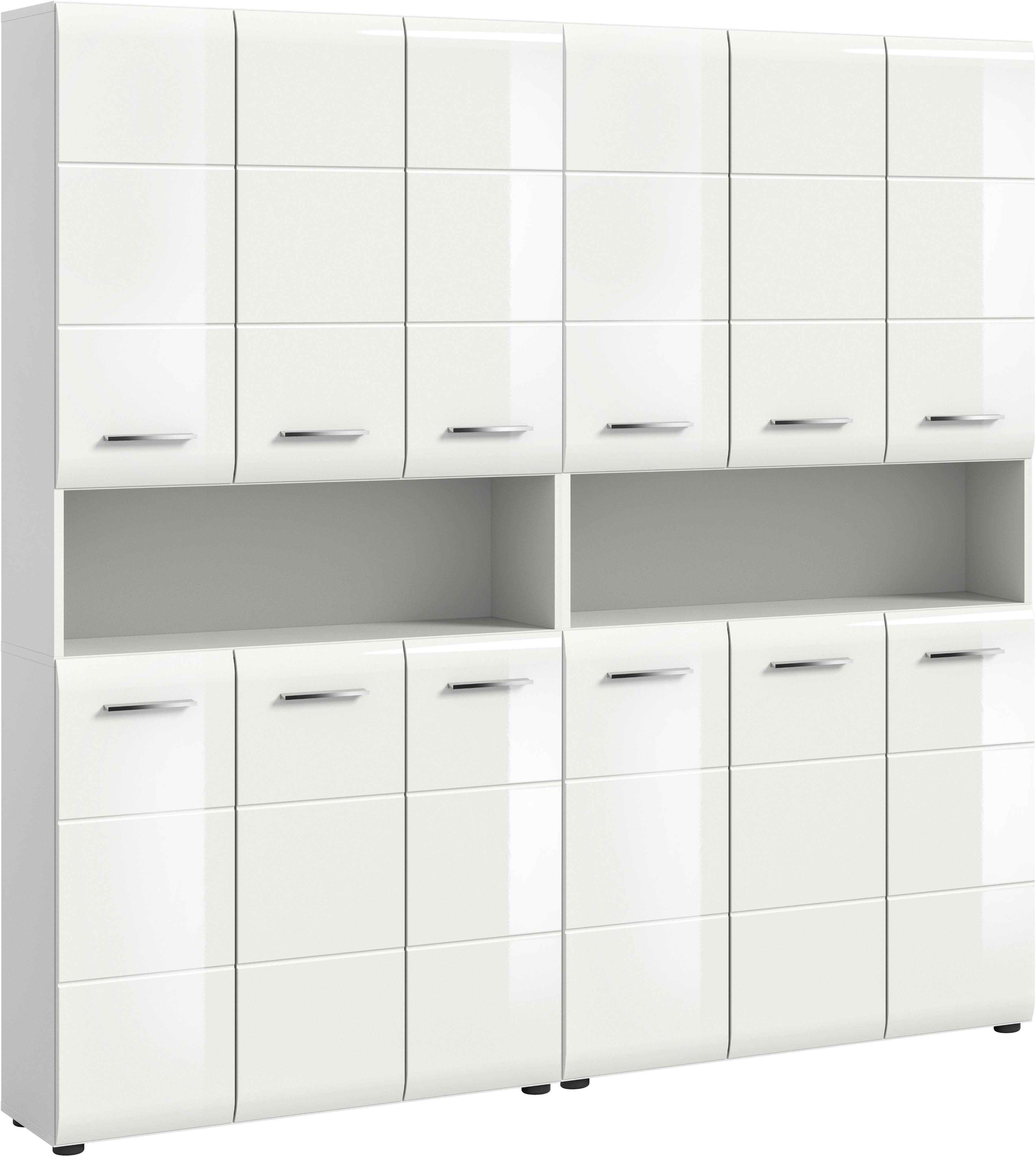 Badezimmer-Set INOSIGN Weiß Hochglanz Mehrzweckschränke