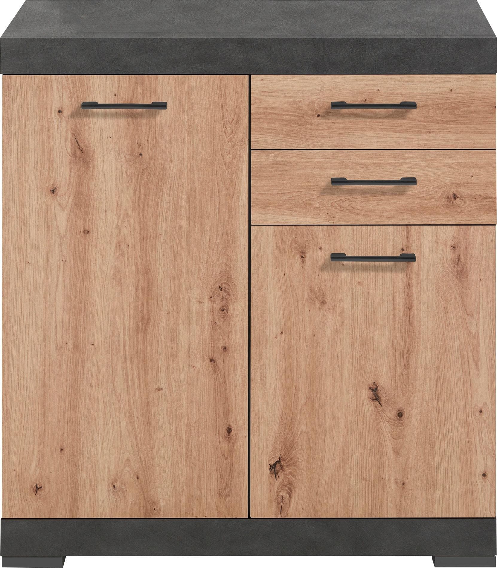 FMD Kommode Bristol Braun Holzwerkstoff mit Schubladen und Türen