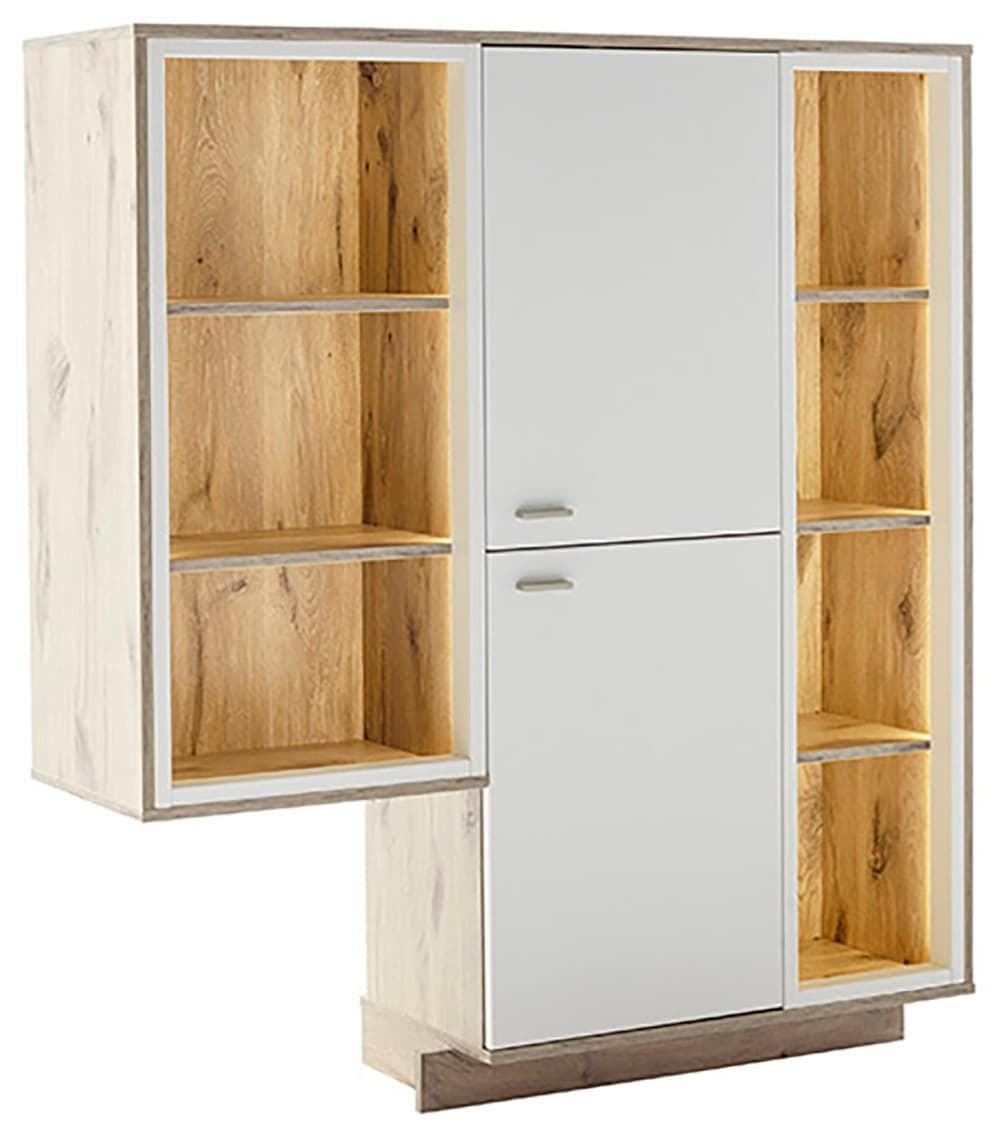 Highboard MCA FURNITURE SANTERNO Weiß Holzwerkstoff 124x140x37 cm