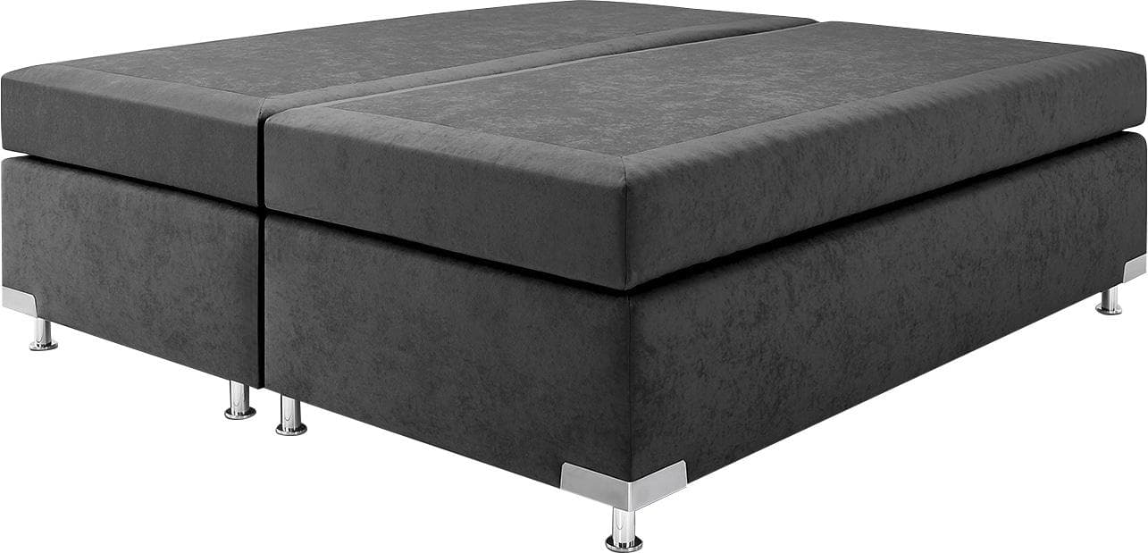 Westfalia Schlafkomfort Boxspringbett Holland Grau Microvelours