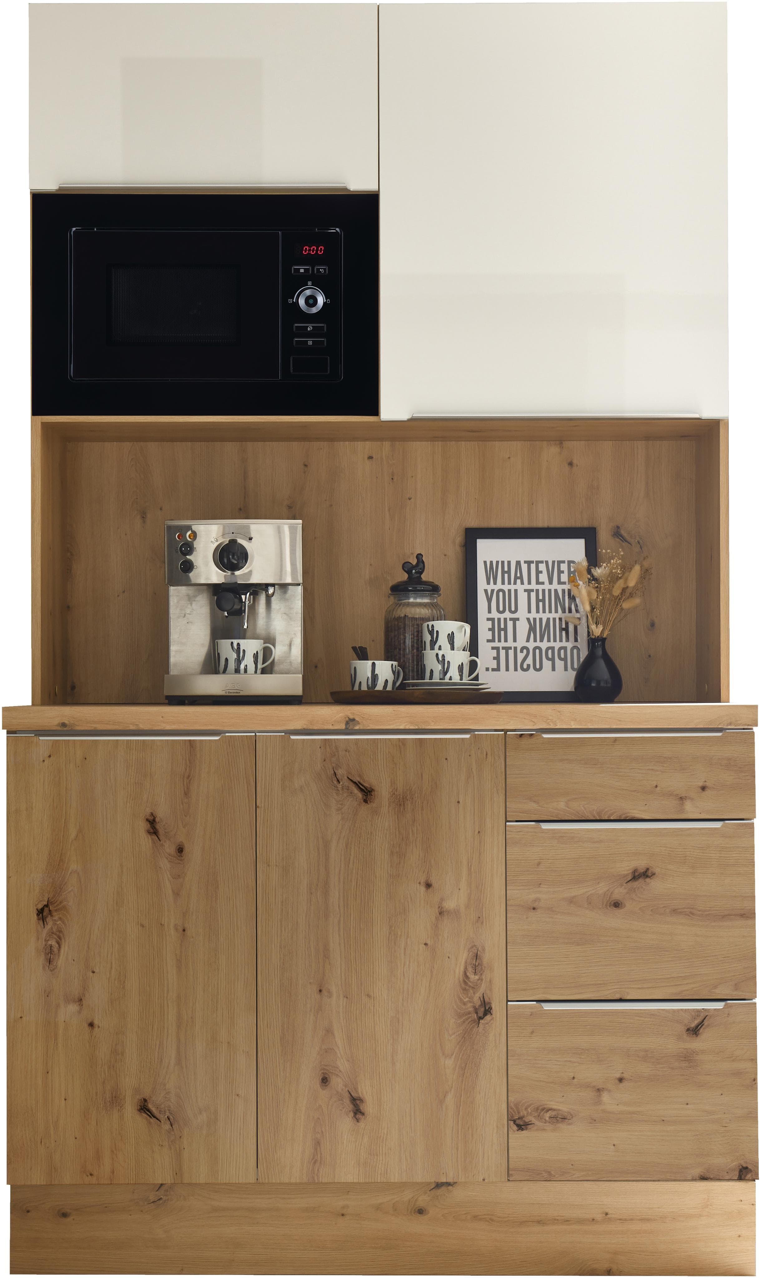 RESPEKTA Buffet Safado Weiß Hochglanz Artisan Eiche Soft-Close