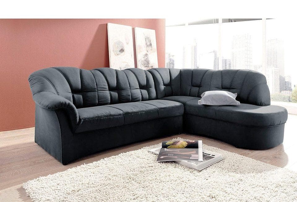 Ecksofa L-Form mit Ottomane und optionaler Bettfunktion