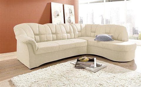 Ecksofa L-Form mit Ottomane und optionaler Bettfunktion