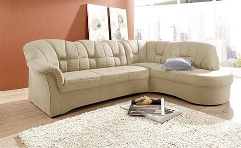 DOMO COLLECTION Ecksofa Papenburg L-Form mit Ottomane beige