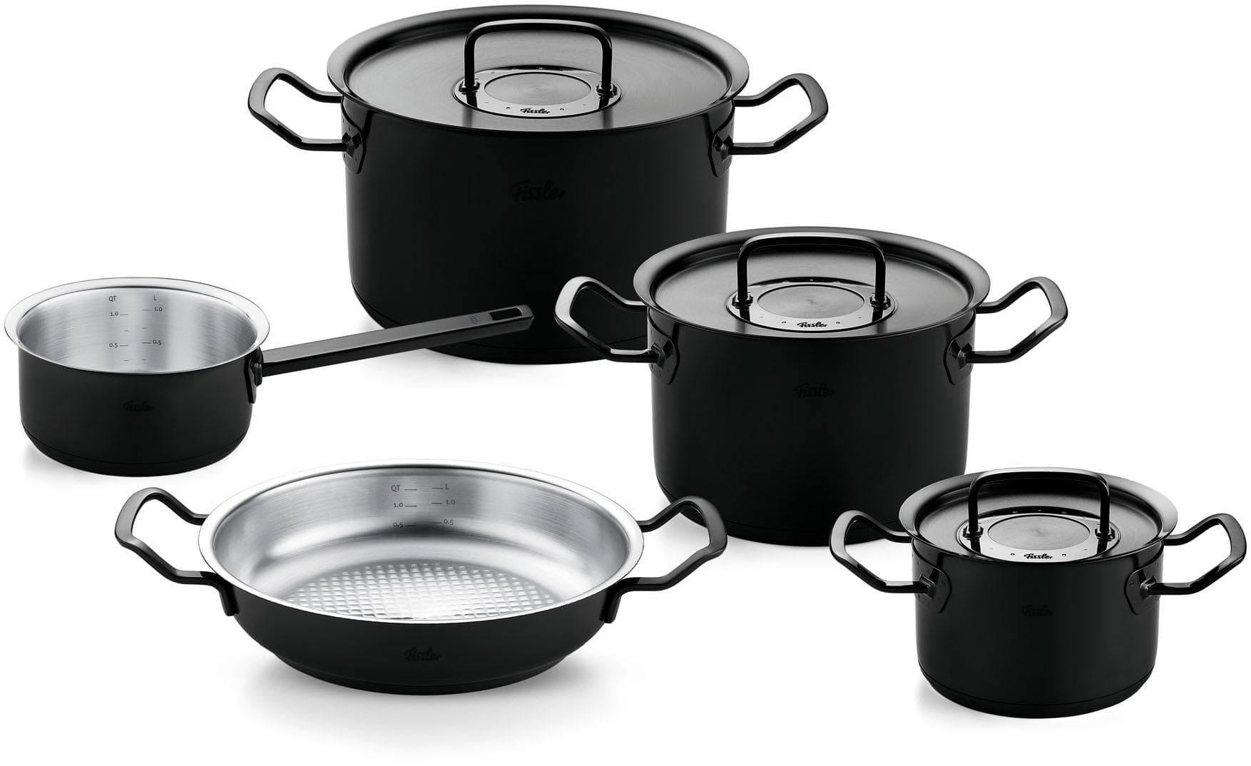 Fissler Original-Profi Collection ShadowLine Topf-Set Schwarz 5-teilig