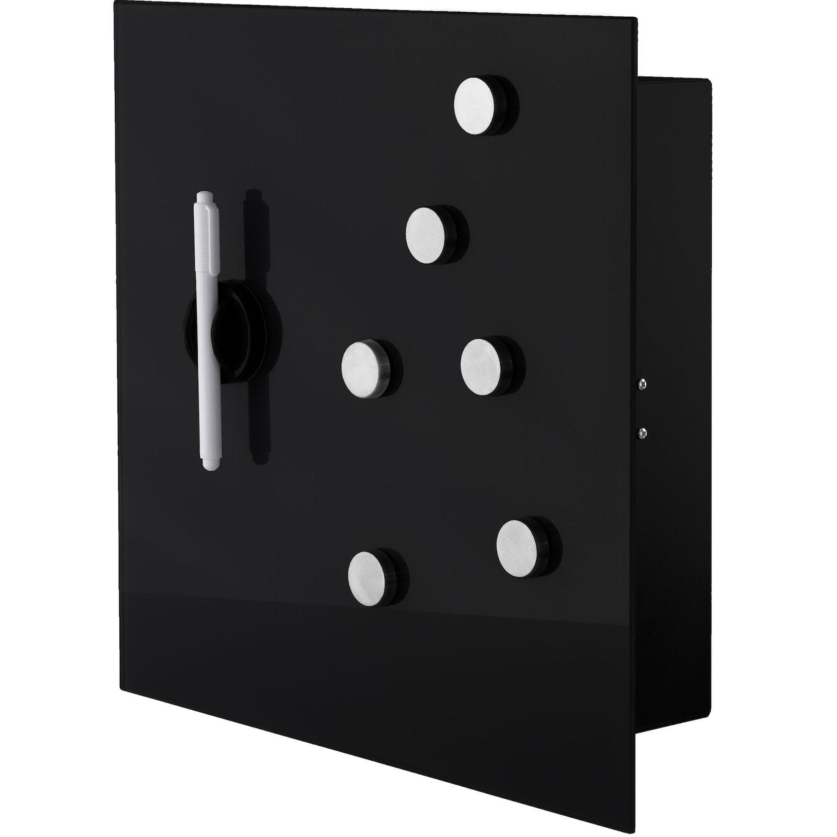 Schlüsselkasten mit Glasmagnettafel 33x33x6,8cm inkl. 6 Magneten