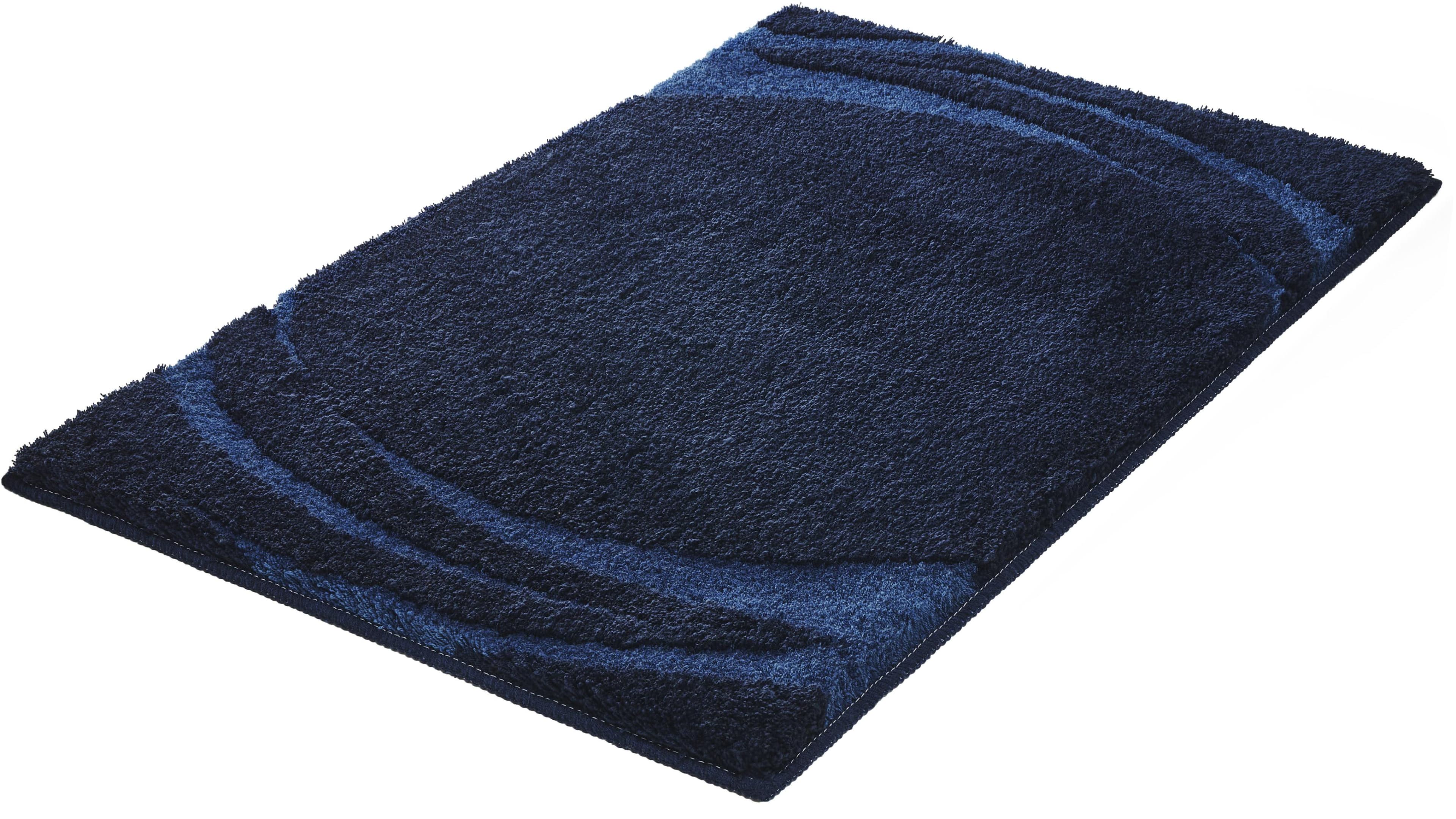 Badematte KLEINE WOLKE "»Mystic«" Navy Polyacryl Hoch-Tief-Effekt