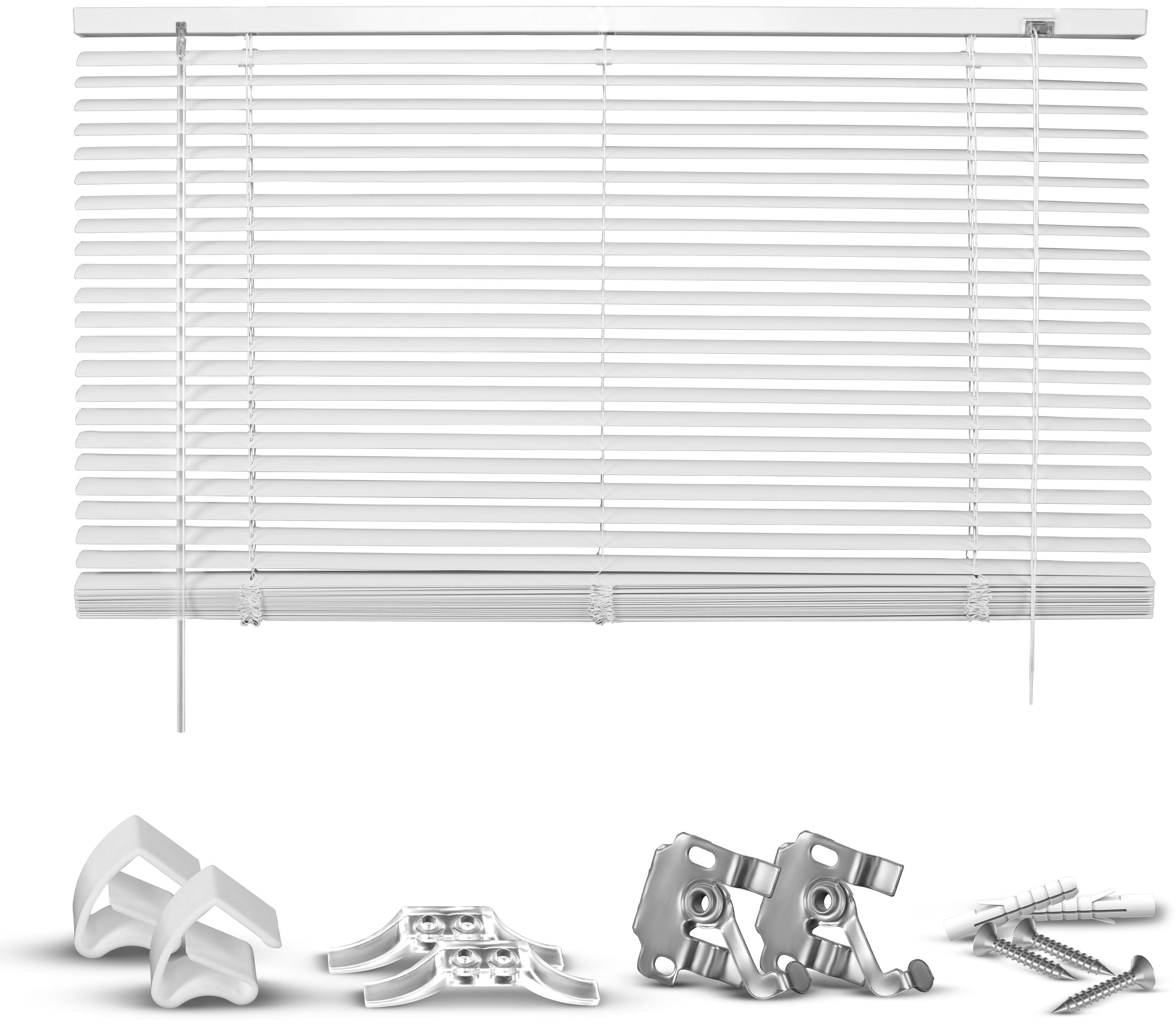 GOOD LIFE Matti Jalousie Klemmfix Aluminium weiß 95x160 cm