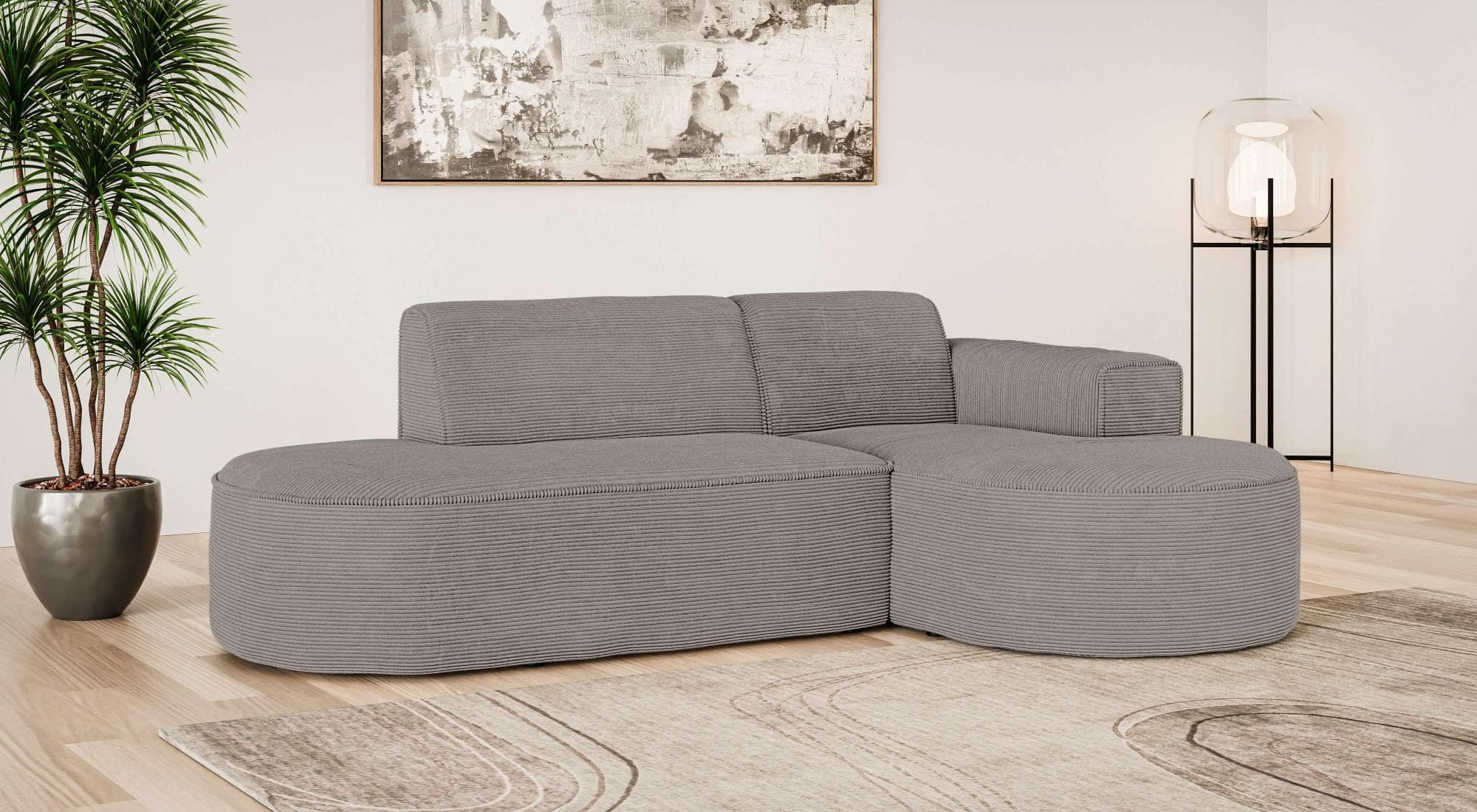 Ecksofa OTTO HOME "ADELLA" Design-Sofa mit Recamiere, 248x159x76 cm, Beige
