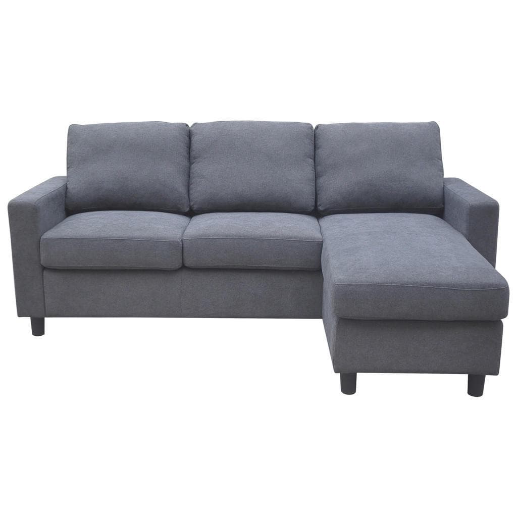 Ti'Me Ecksofa Grau 3-Sitzer mit Ottomane