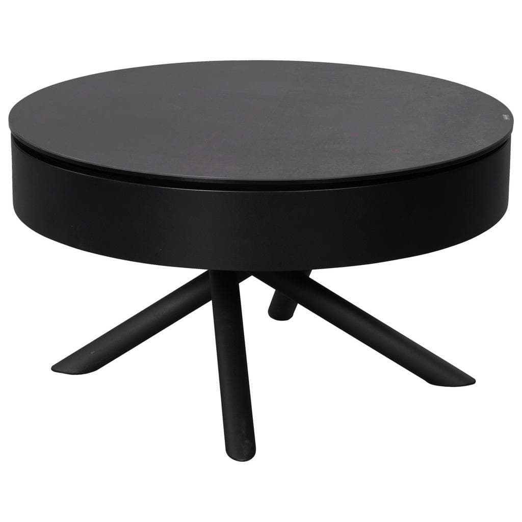 Novel Couchtisch Schwarz Bronze Metall Glas Keramik Holzwerkstoff Rund