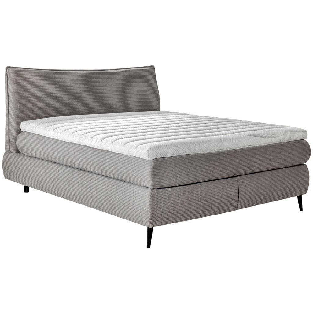 Esposa Boxspringbett Grau 180x200 cm mit Wendematratze und Topper