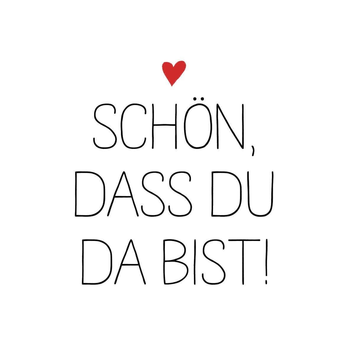 Ostermann Servietten Schön Dass Du Da Rot 20 Stück