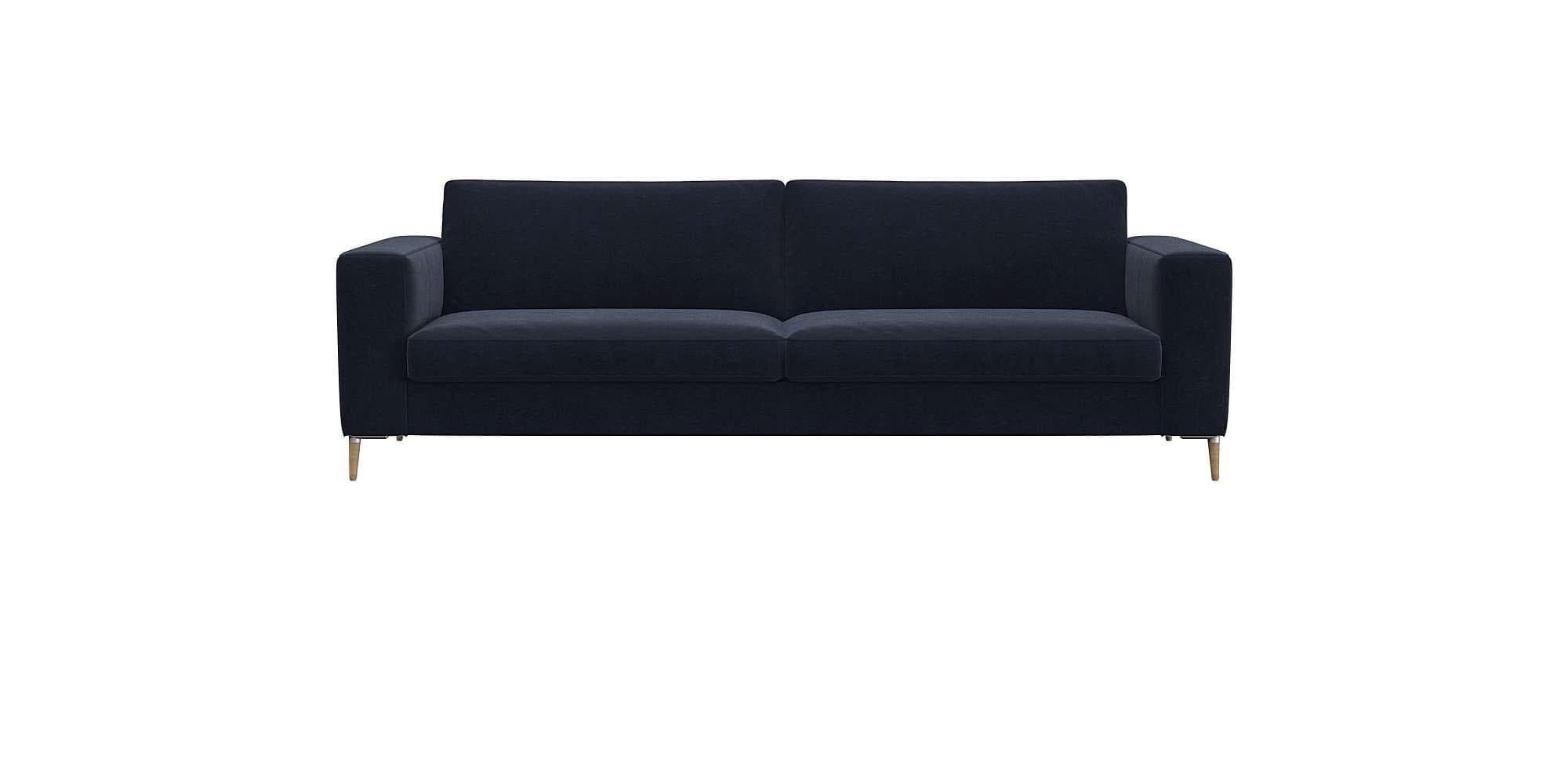 Flexlux 3-Sitzer Sofa Fiore Royal Blau mit Kaltschaum