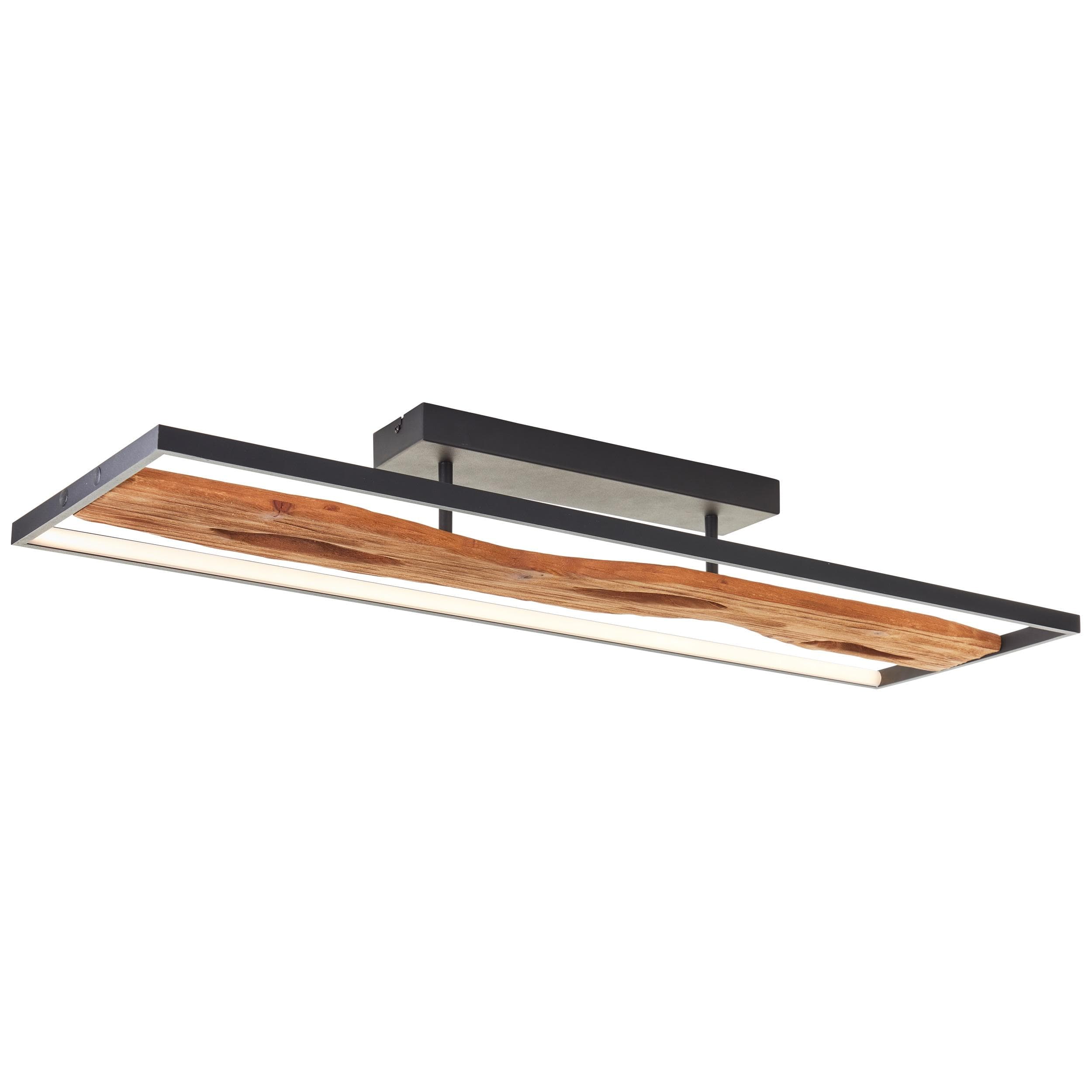 BRILLIANT LED Deckenleuchte Chaumont Schwarz Holz 6600 lm 3000 K