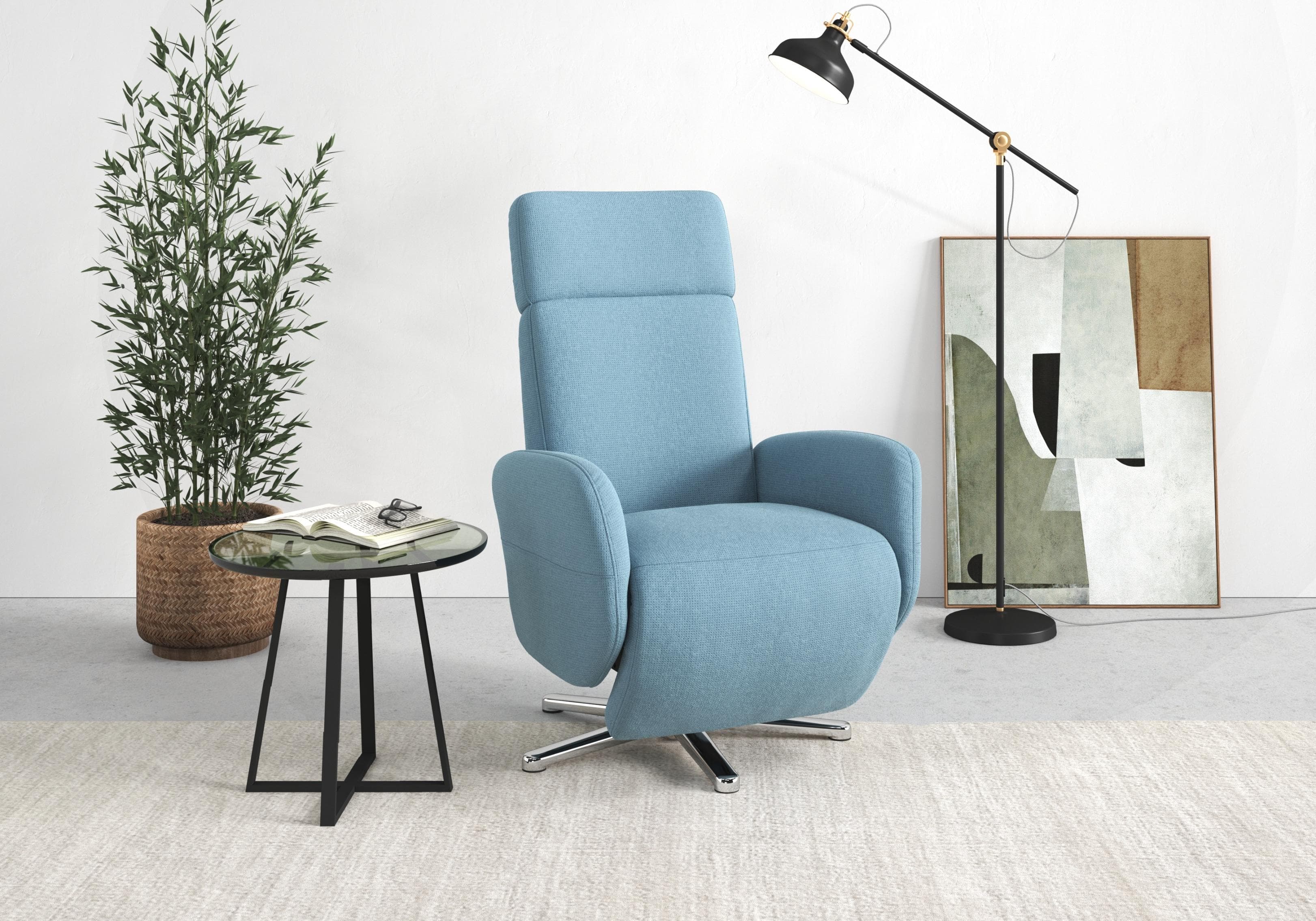 Sit & More TV-Sessel Grenoble Elektrisch Verstellbar Hellblau