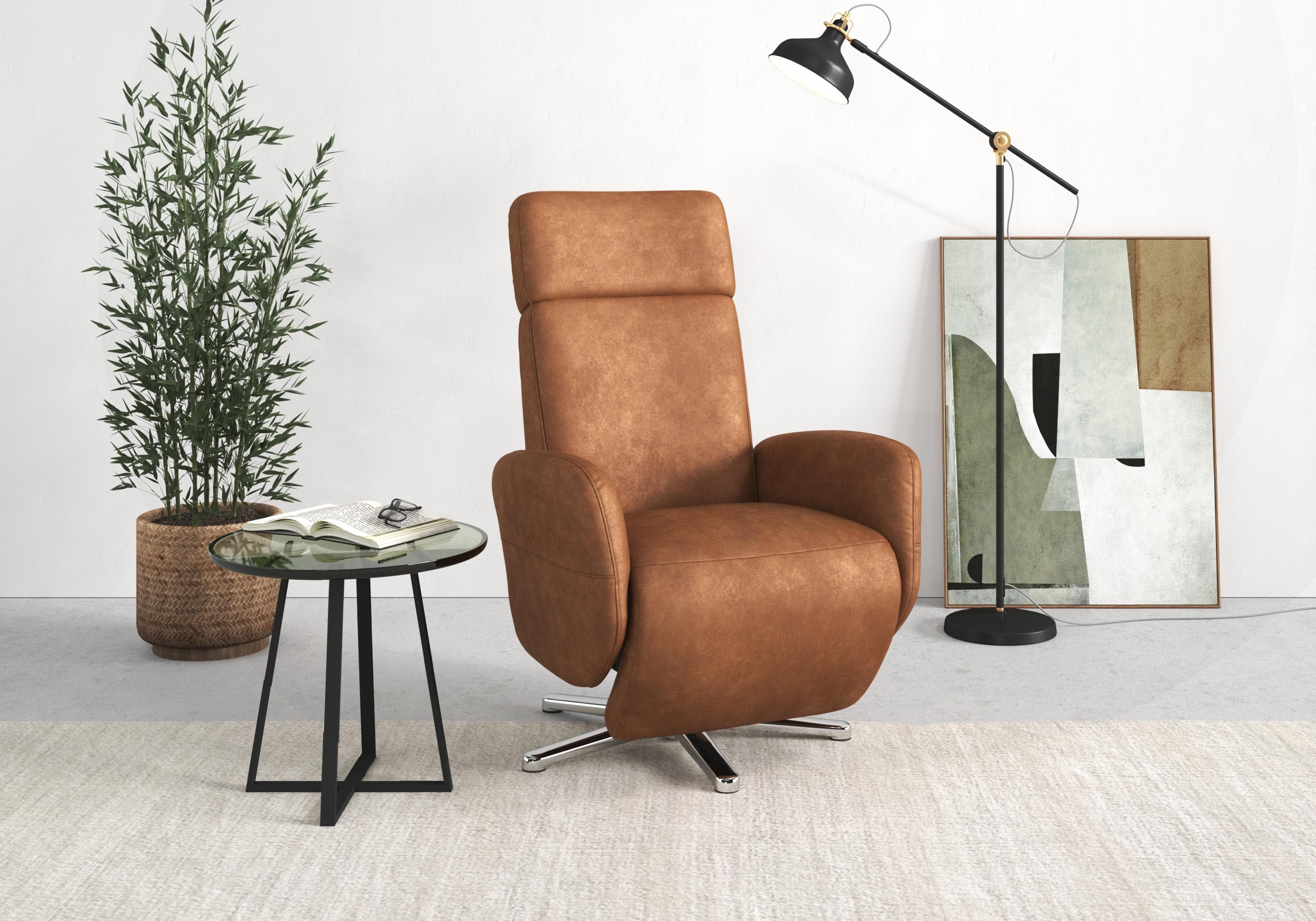 Sit & More TV-Sessel Grenoble Elektrisch Verstellbar Cognac