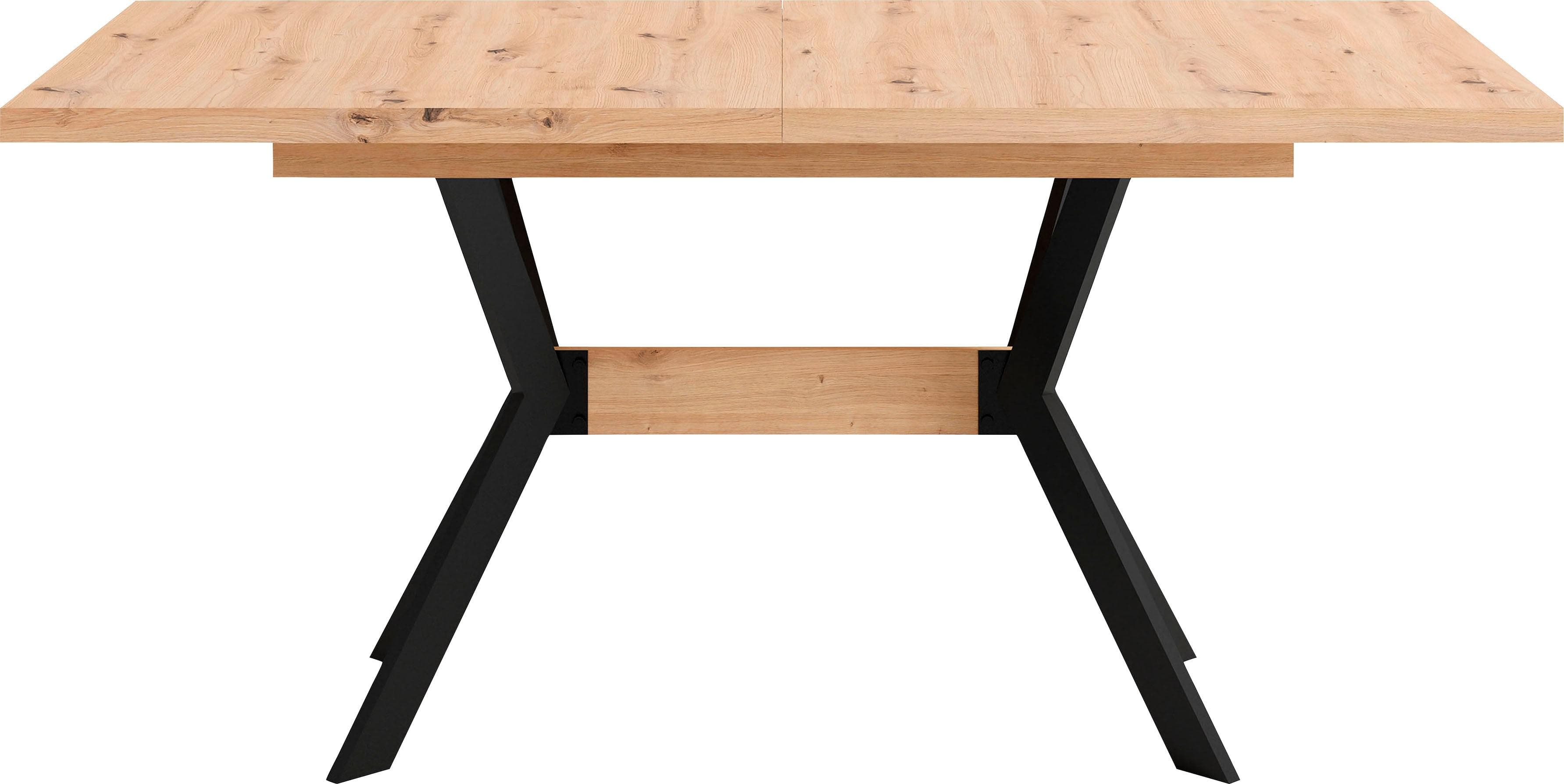 byLIVING Esstisch Bremen Schwarz Artisan Eiche Ausziehbar