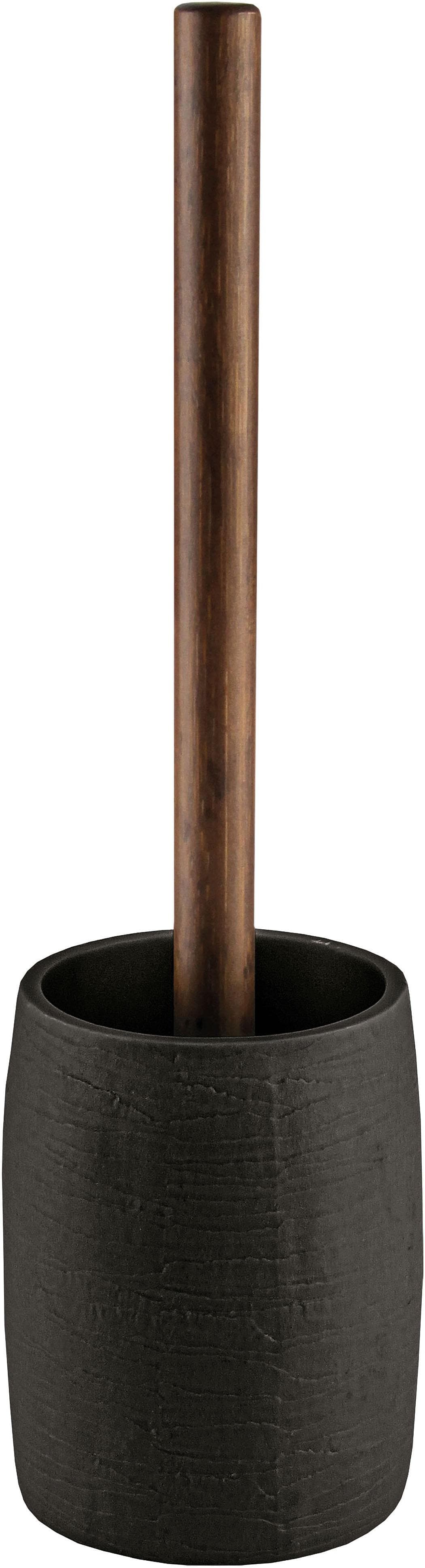 Kleine Wolke WC-Garnitur Harper Schwarz Bambus Polyresin