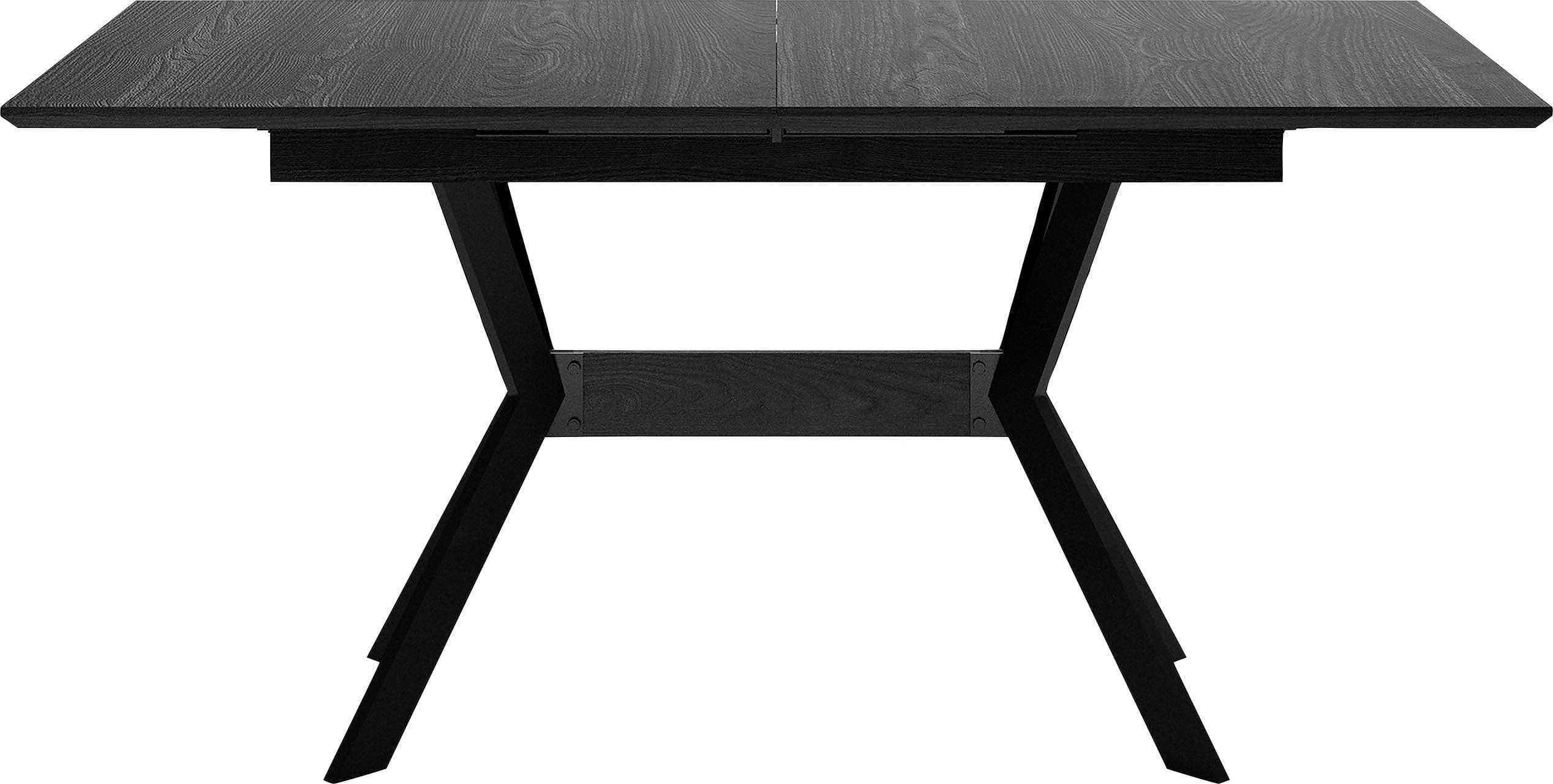 Esstisch BYLIVING Bremen Schwarz Ausziehbar 160-200cm