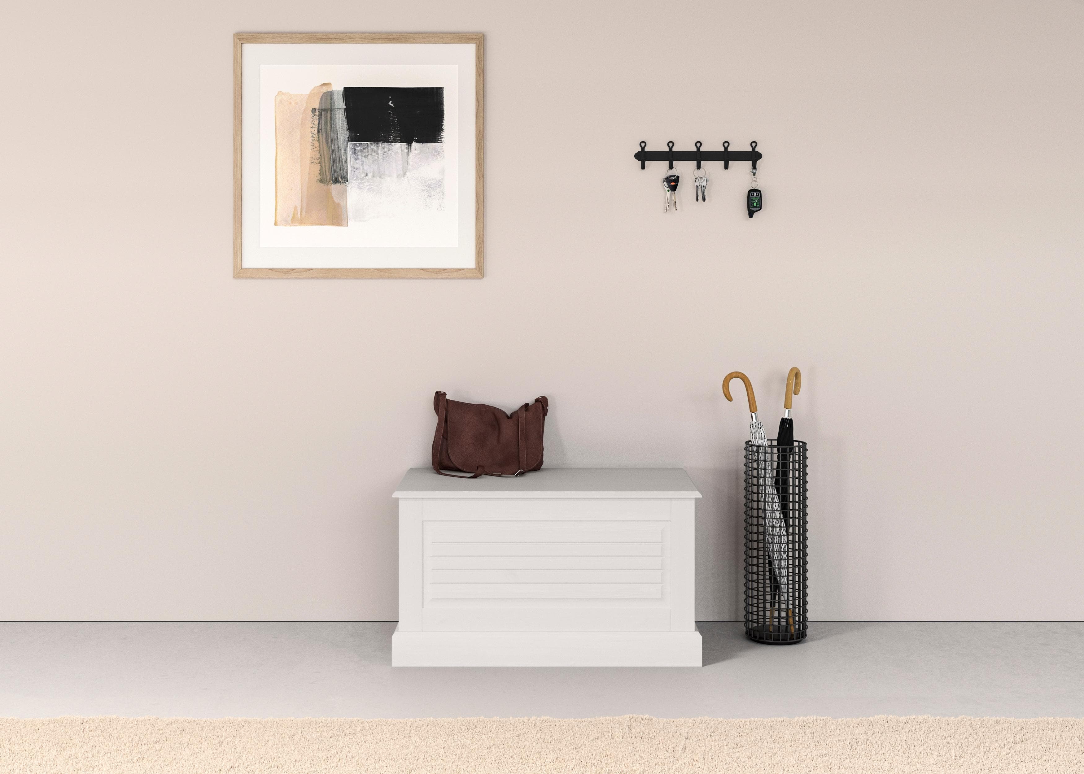 Sitztruhe HOME AFFAIRE Liotta Weiß Massivholz