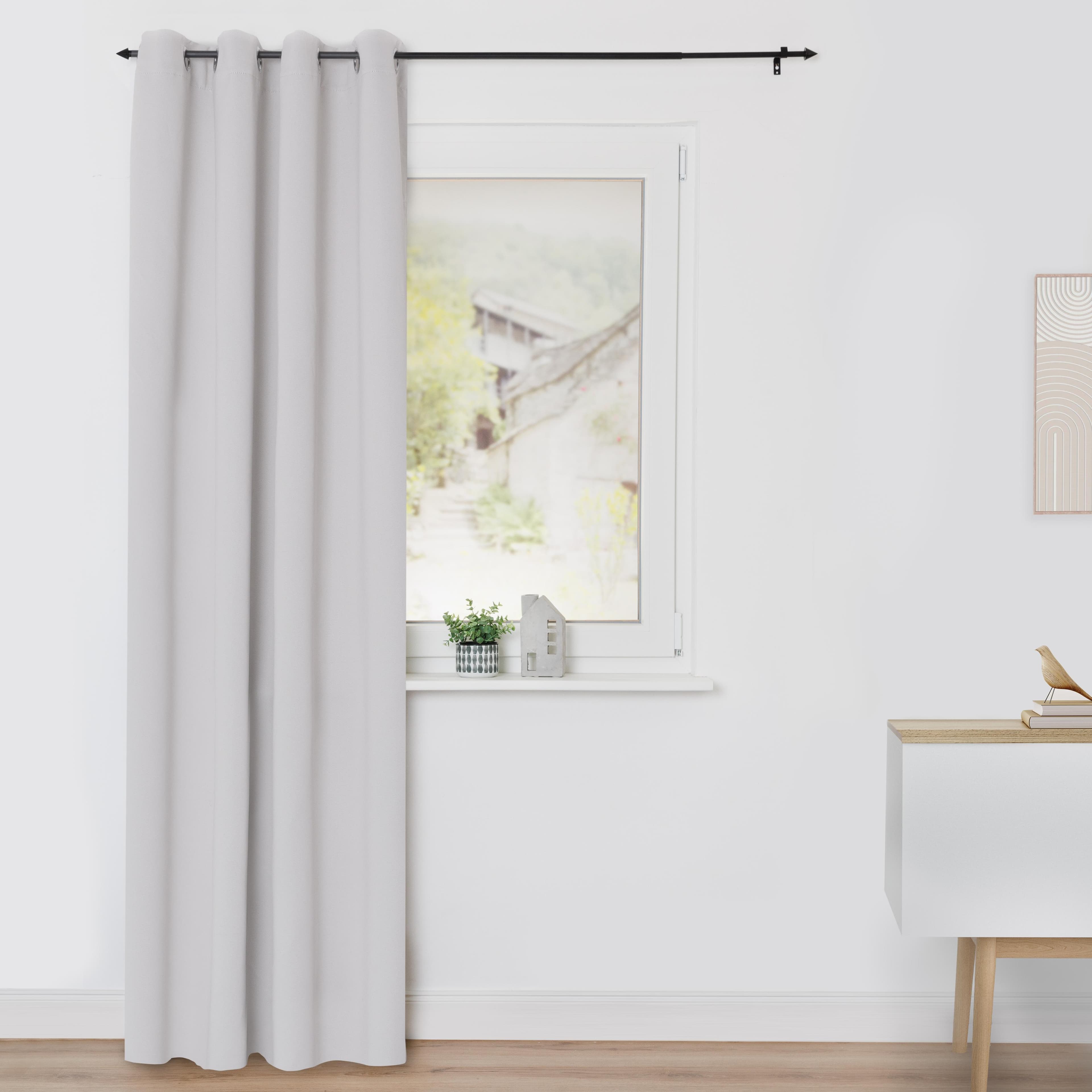 LICHTBLICK Verdunkelungsvorhang mit Ösen Weiß Polyester