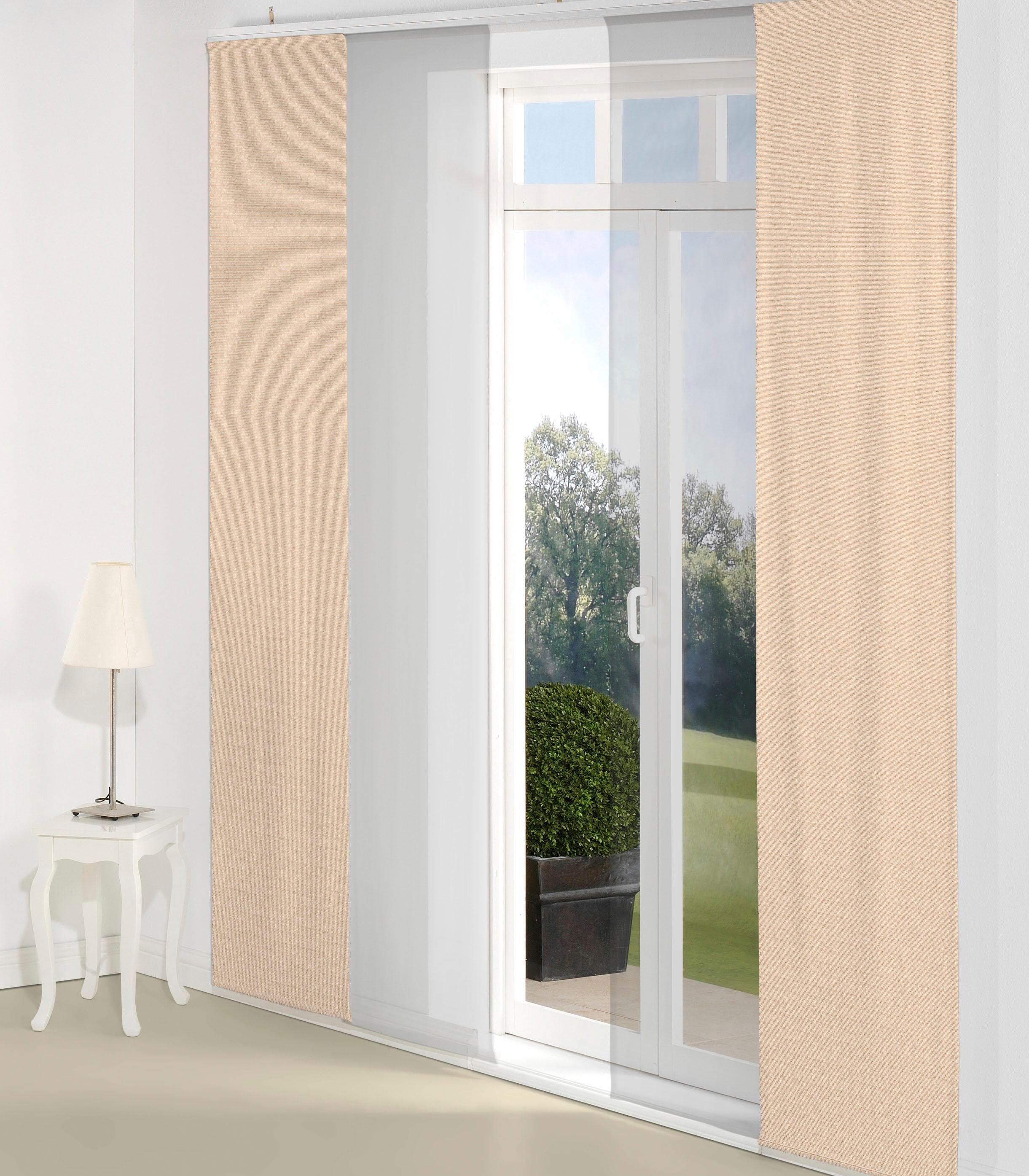 Schiebegardine WIRTH Berwick Orange Jacquard Baumwolle Polyester