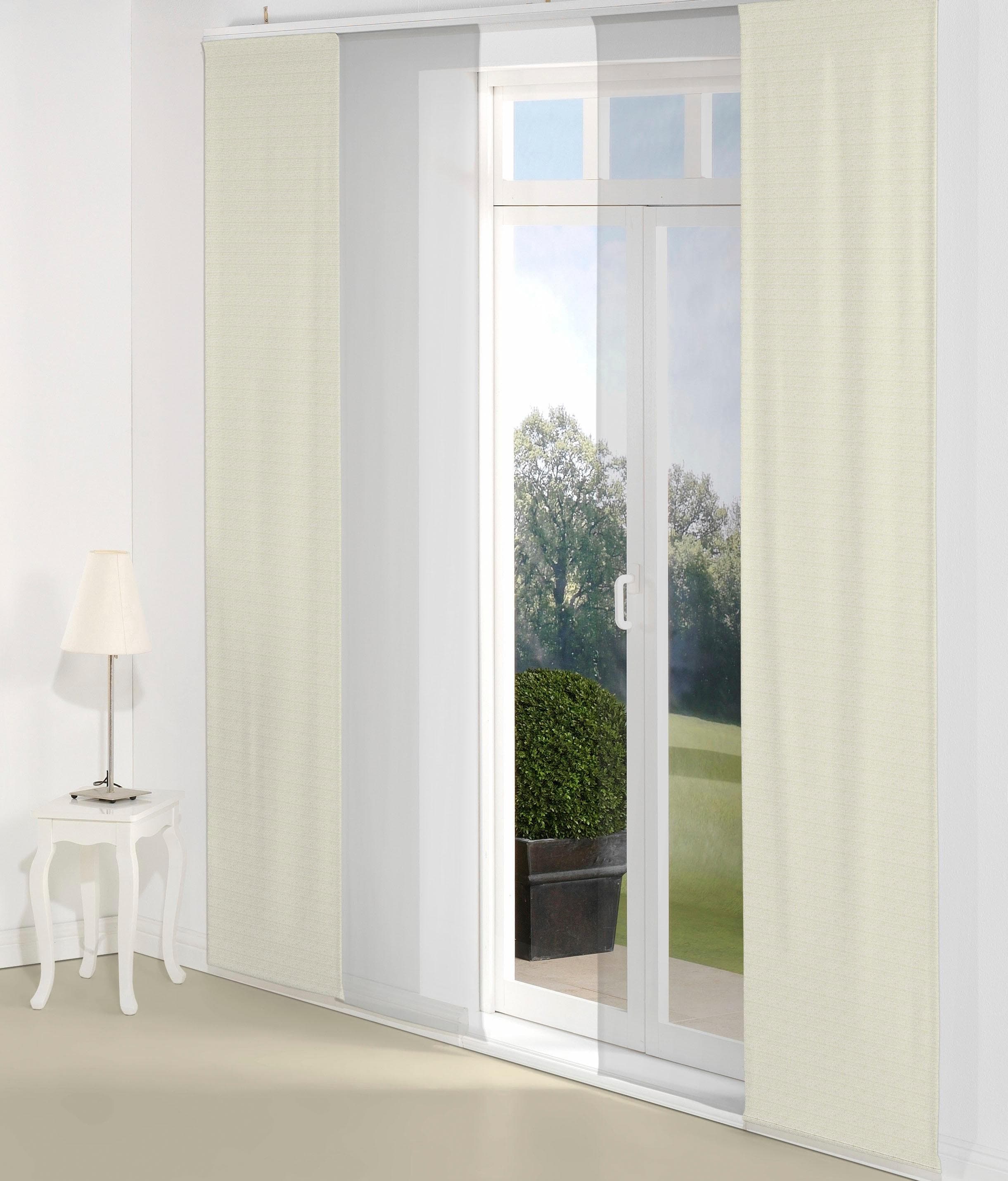 Schiebegardine WIRTH Berwick Grau Jacquard Baumwolle Polyester