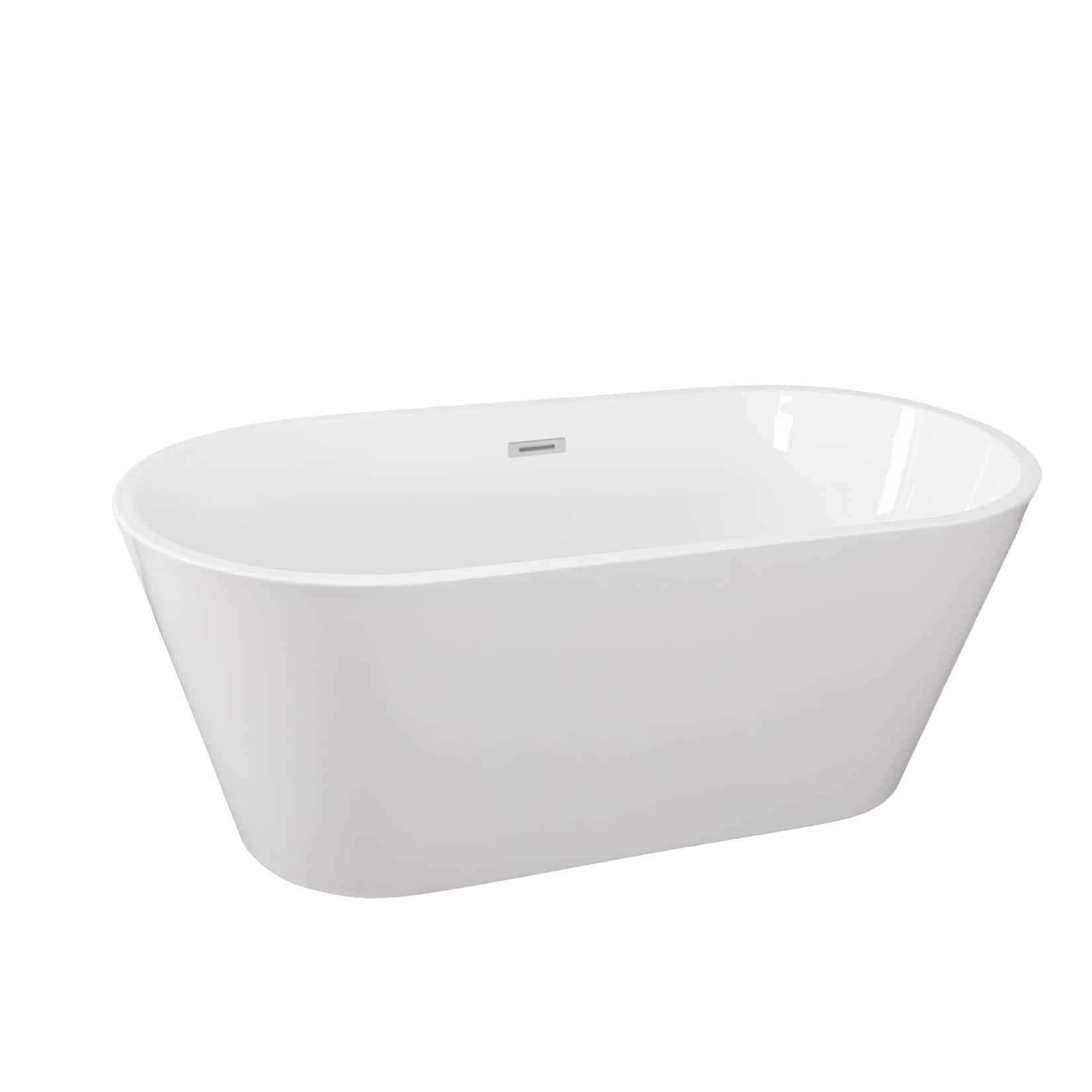 SANOTECHNIK Badewanne YORK Freistehend Oval Weiß Acryl