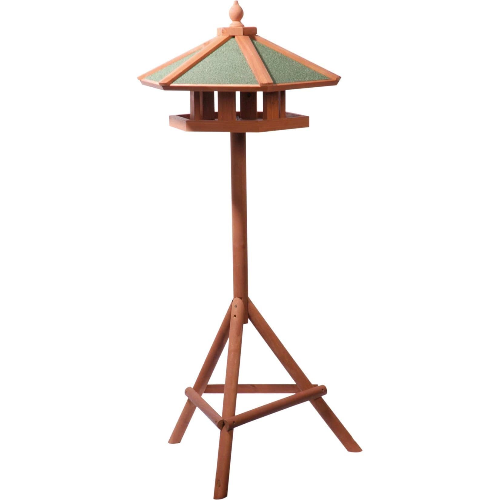 Dobar Futterhaus Panorama mit grünem Bitumendach inkl. Ständer